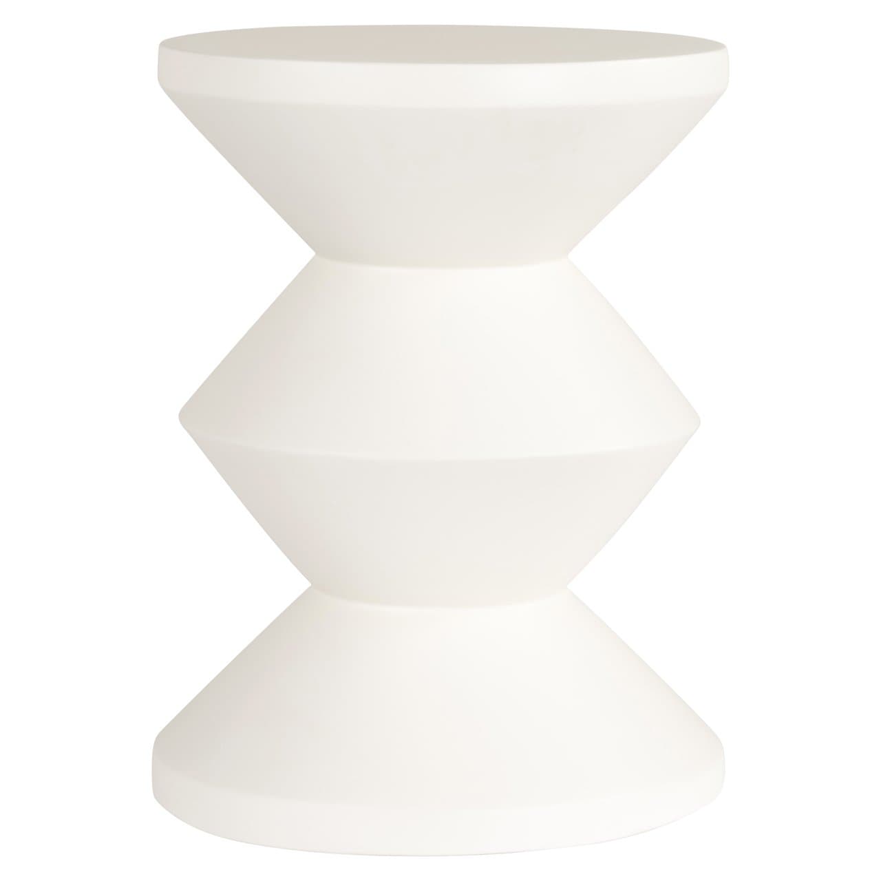 Bijzettafel Bloomstone wit glasvezel 35 cm rond