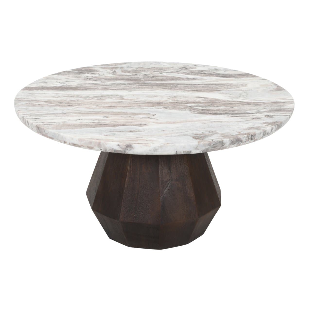 Salontafel Oberoy rond marmer blush beige 80 cm