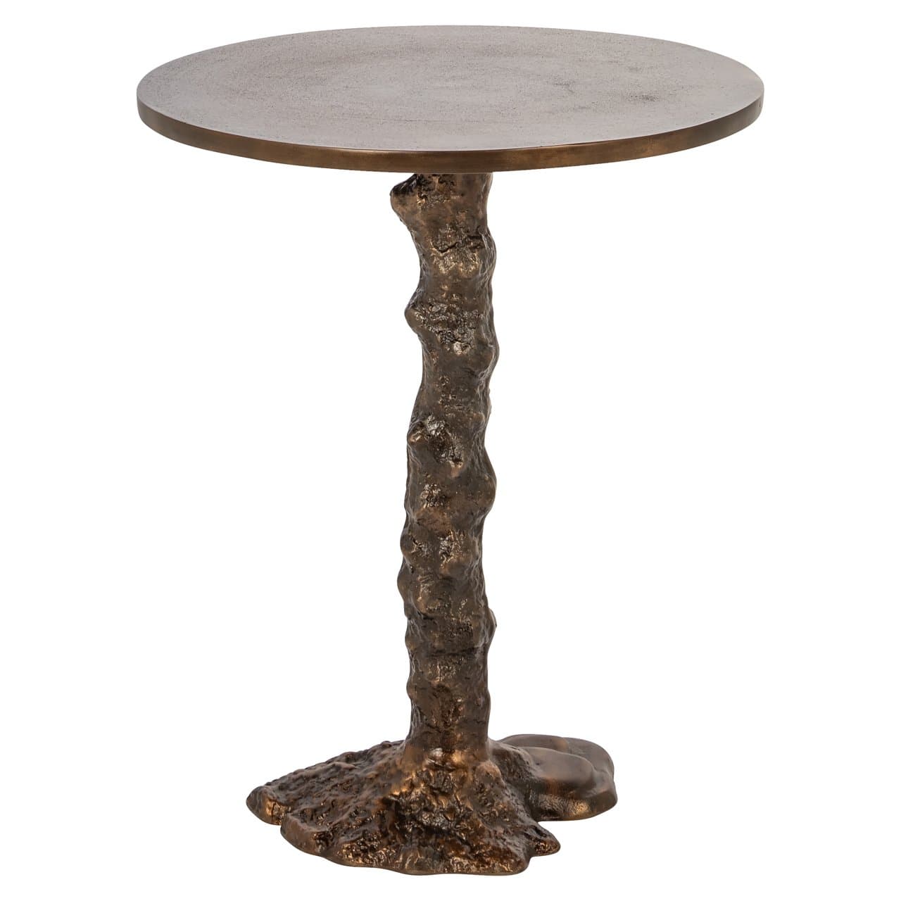 Bijzettafel Misty bronze aluminium rond 46 cm