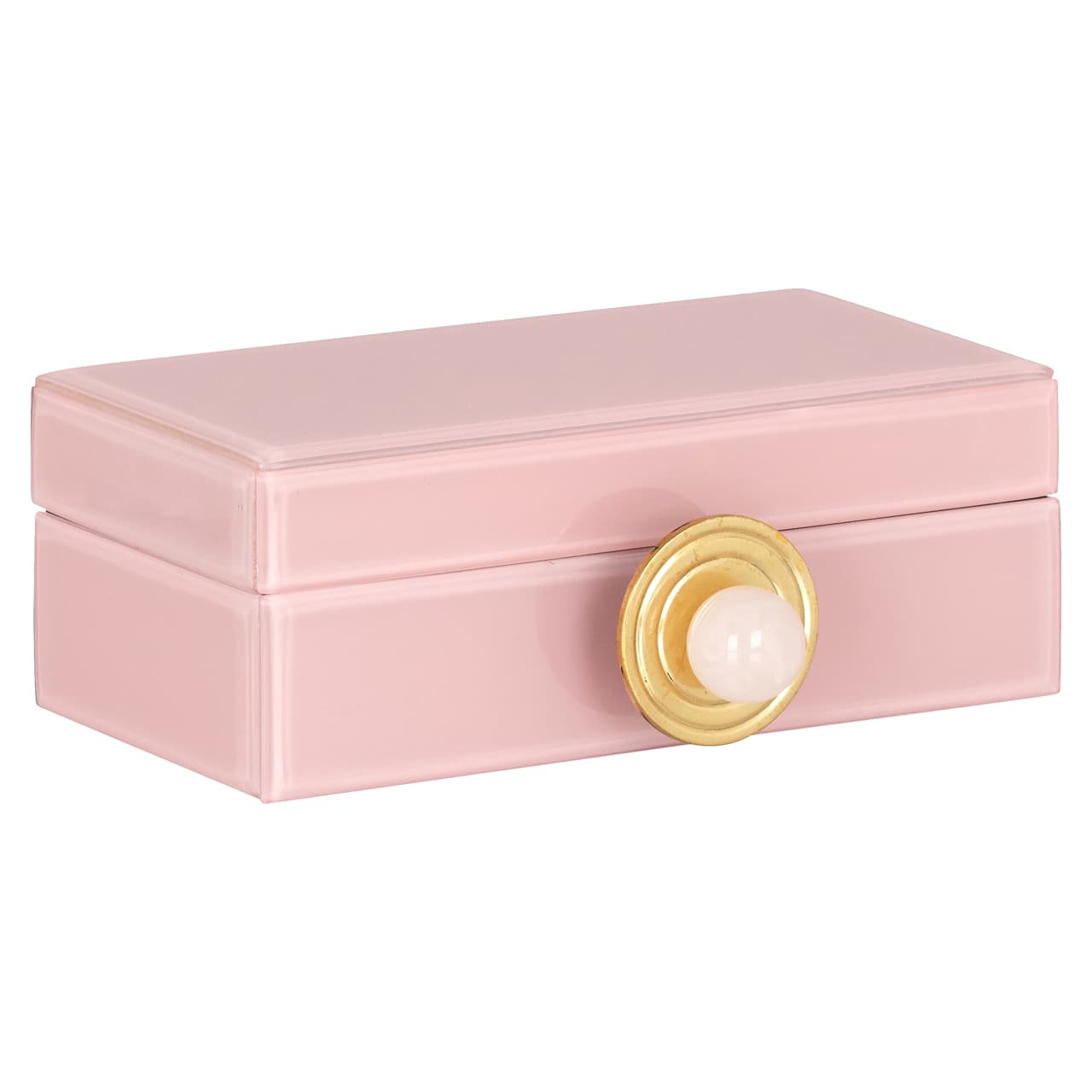 Opbergdoos Jamila pink small 21x7,5 cm resin en glas