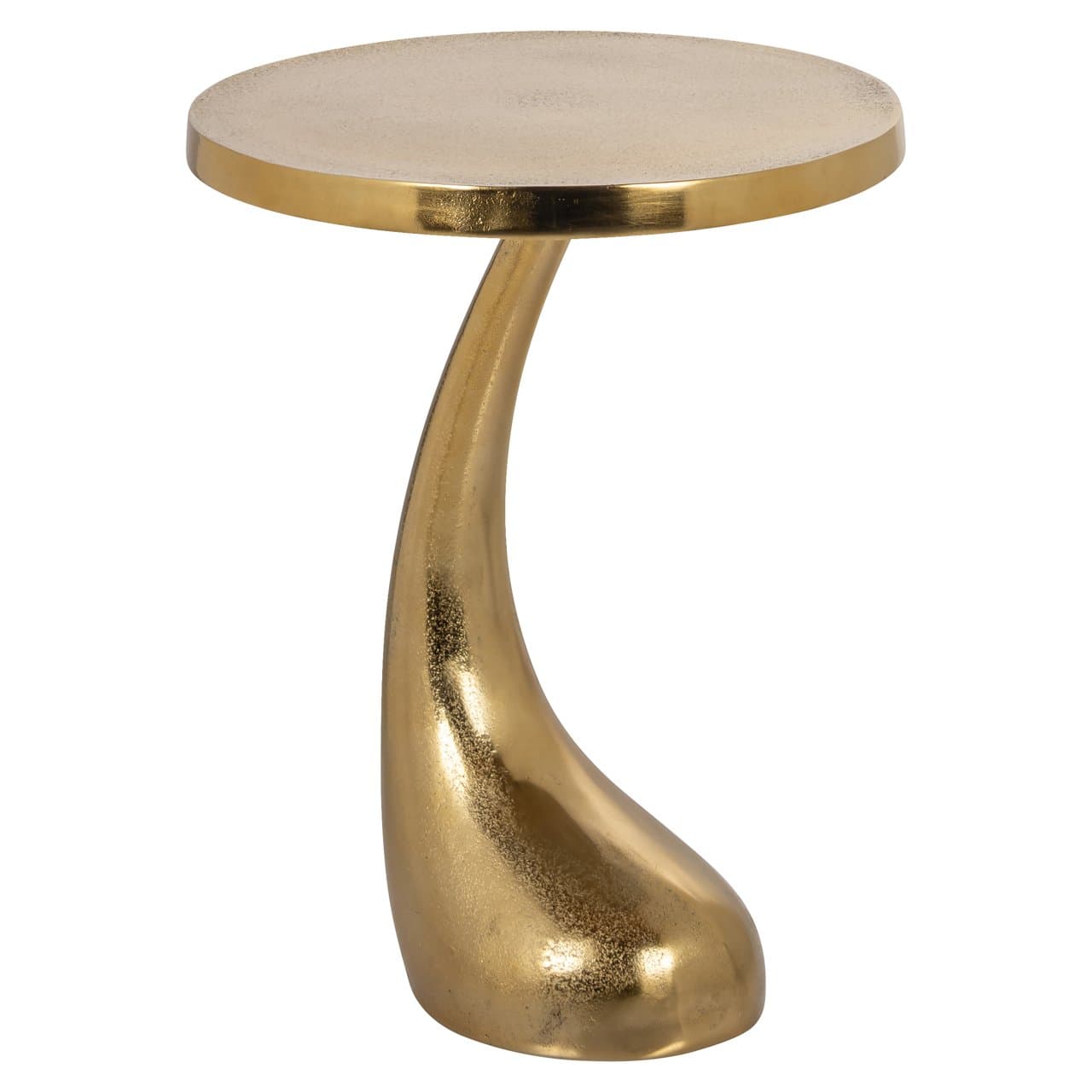 Bijzettafel Dolphin goud aluminium rond 45x55 cm