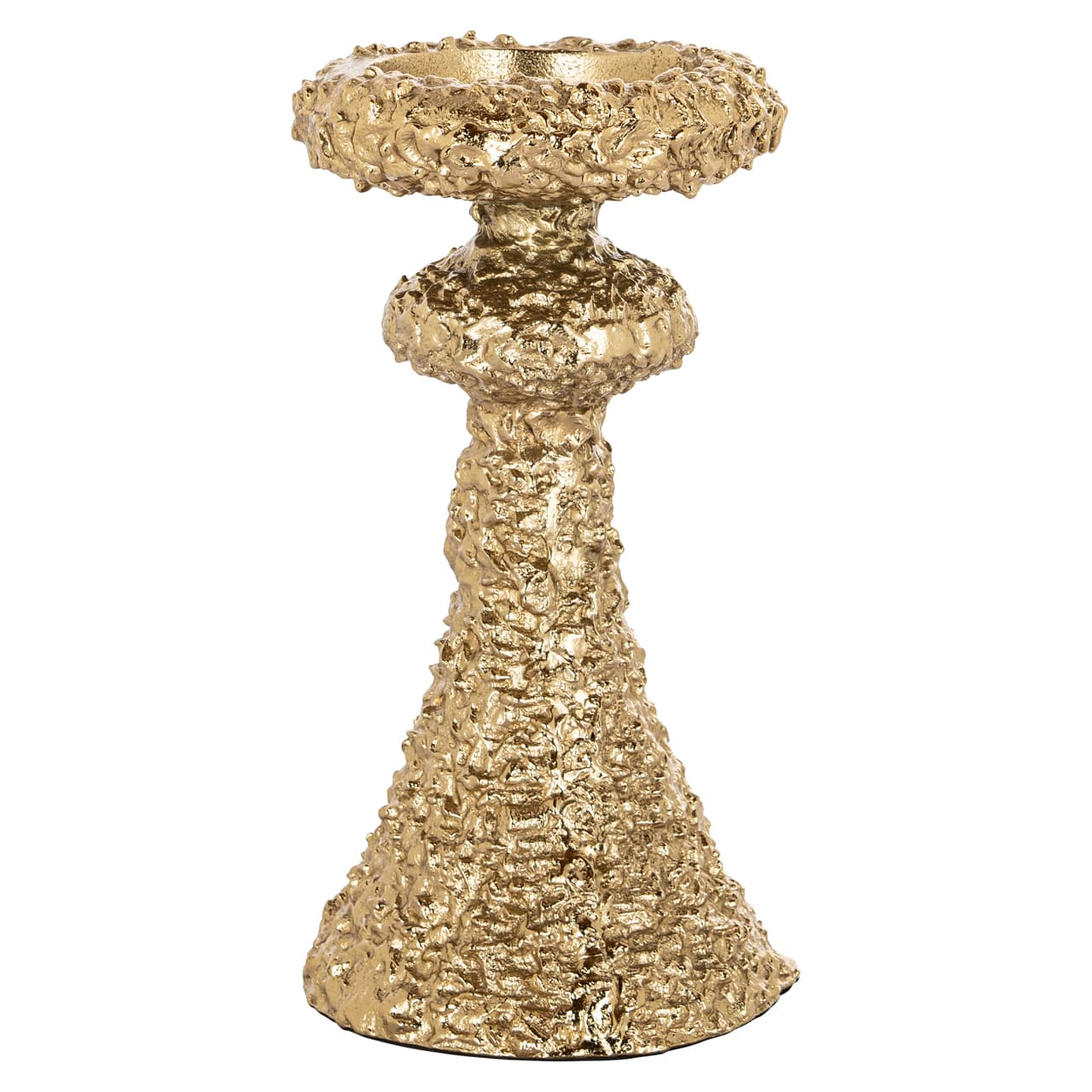 Kandelaar July goud aluminium small 13x24,5 cm