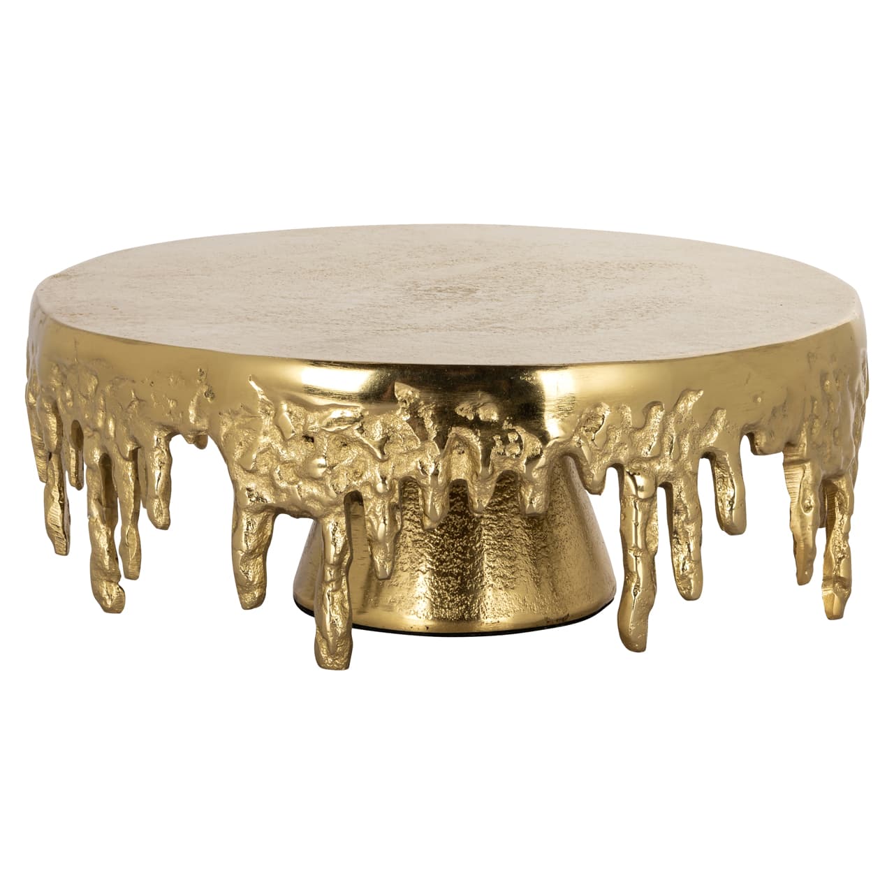 Taartplateau Carmona gold met druppeleffect 25 cm