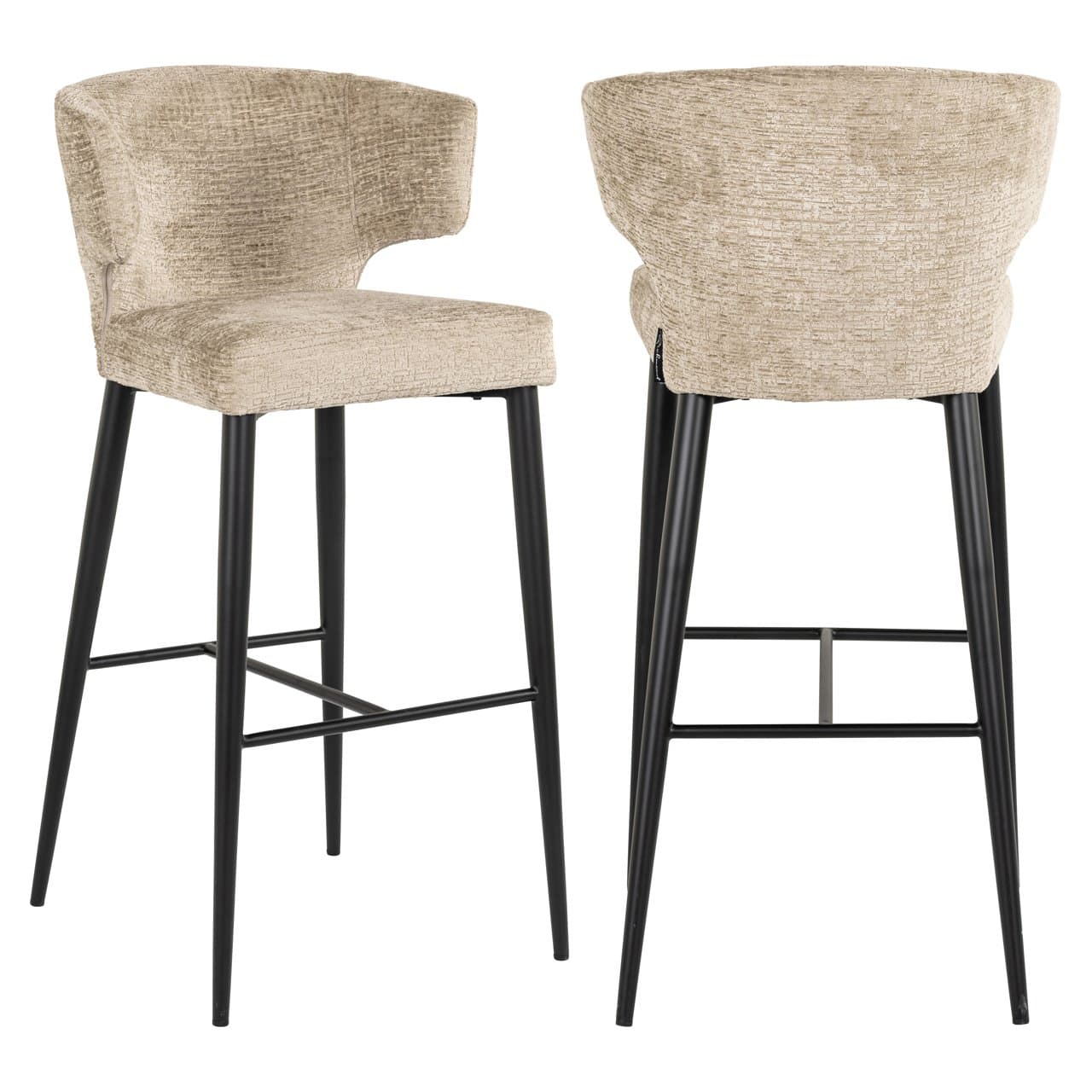 Barstoel Taylor desert fusion stof met metalen poten 102 cm
