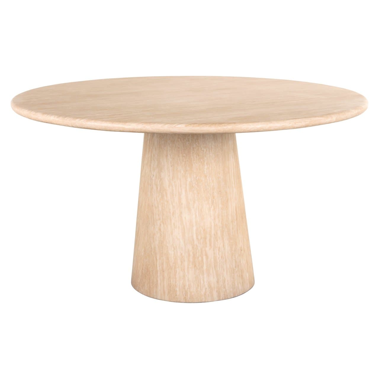 Eettafel Fictus rond faux travertine beige 140 cm