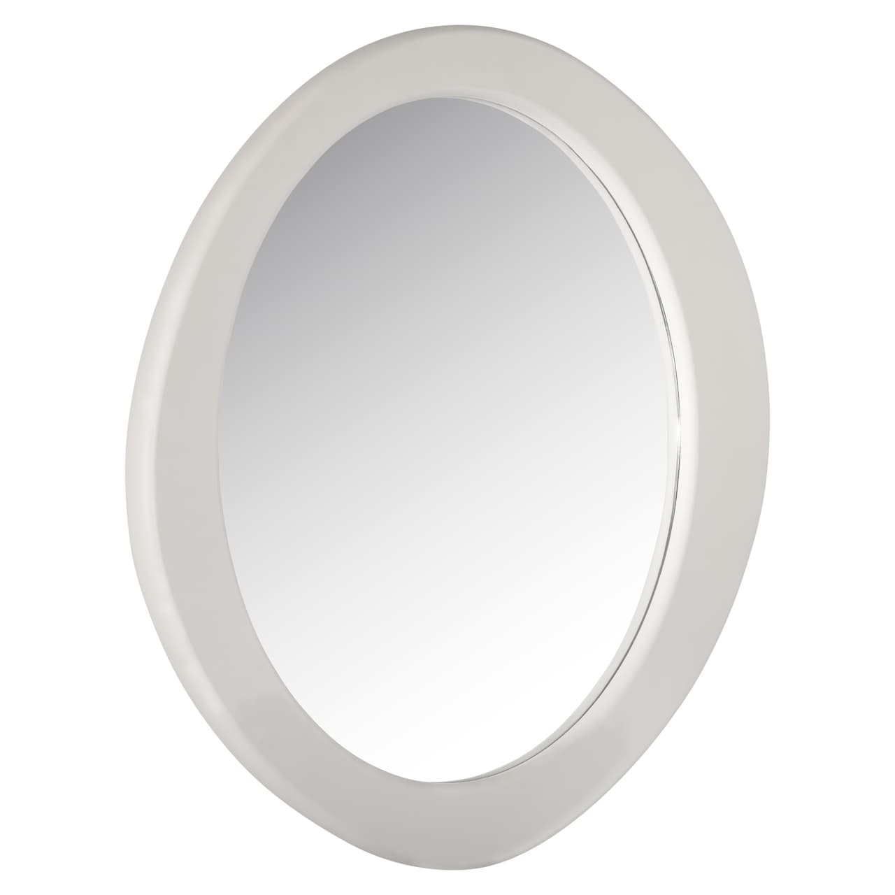 Spiegel Bloomstone rond wit met Light Eco Plaster finish