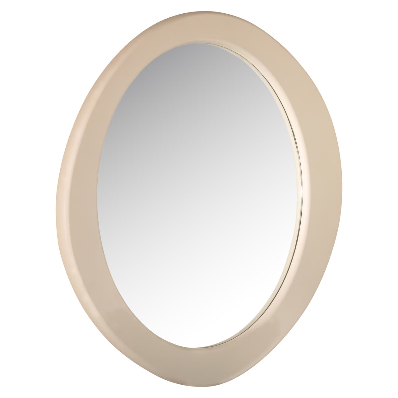 Spiegel Clayton ovaal beige 108x120 cm - MDF met plaster finish