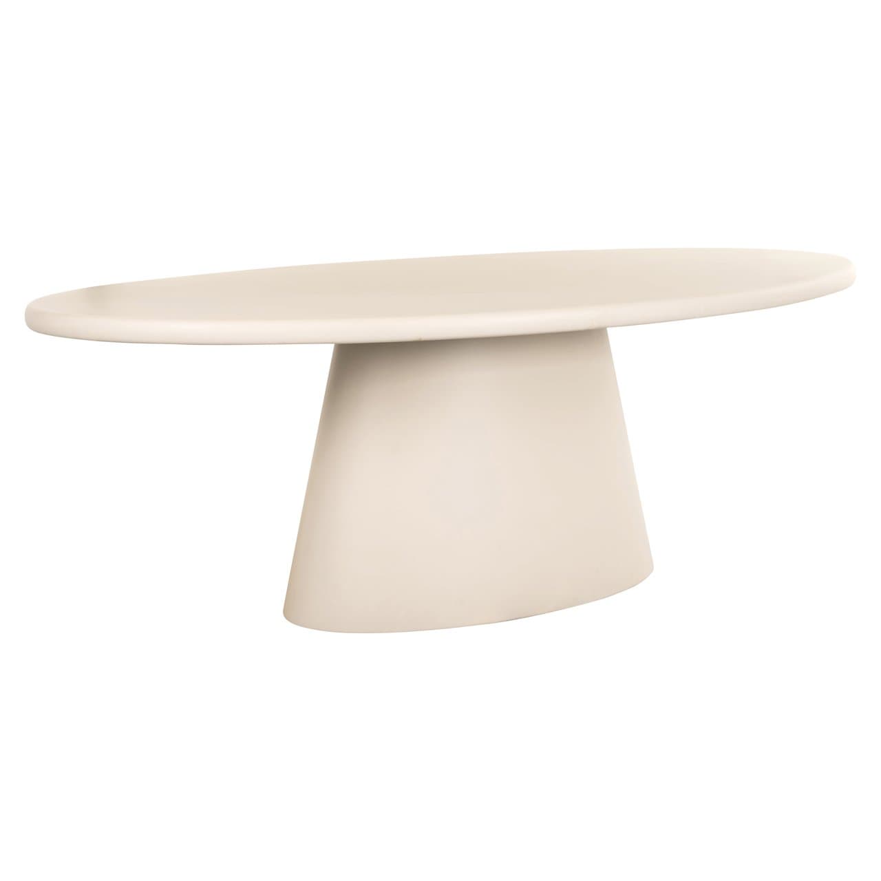 Eettafel Clayton beige MDF eco-gips afwerking 220 x 76 cm