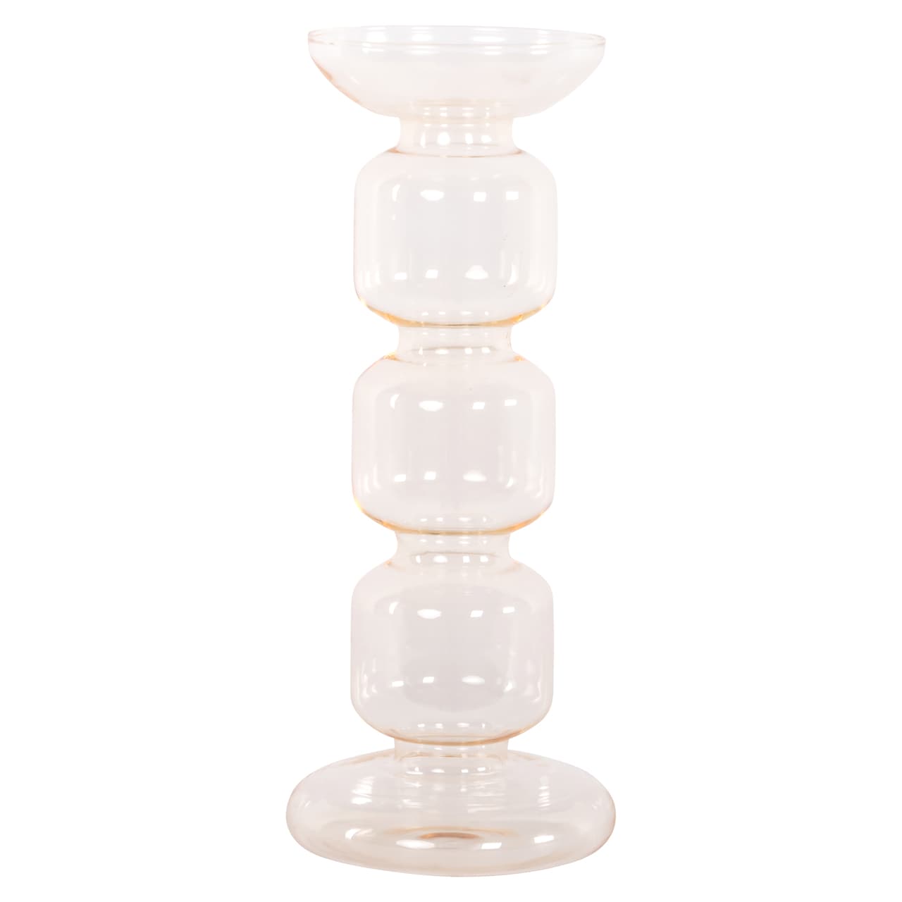 Kandelaar Rabia amber glas small 24 cm