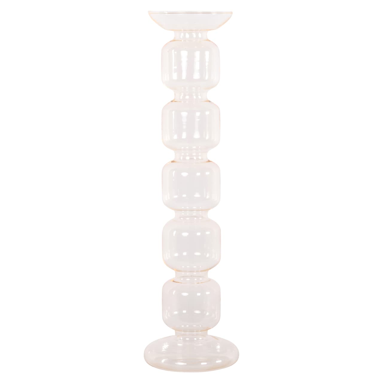 Kandelaar Rabia amber glas groot 36,5 cm