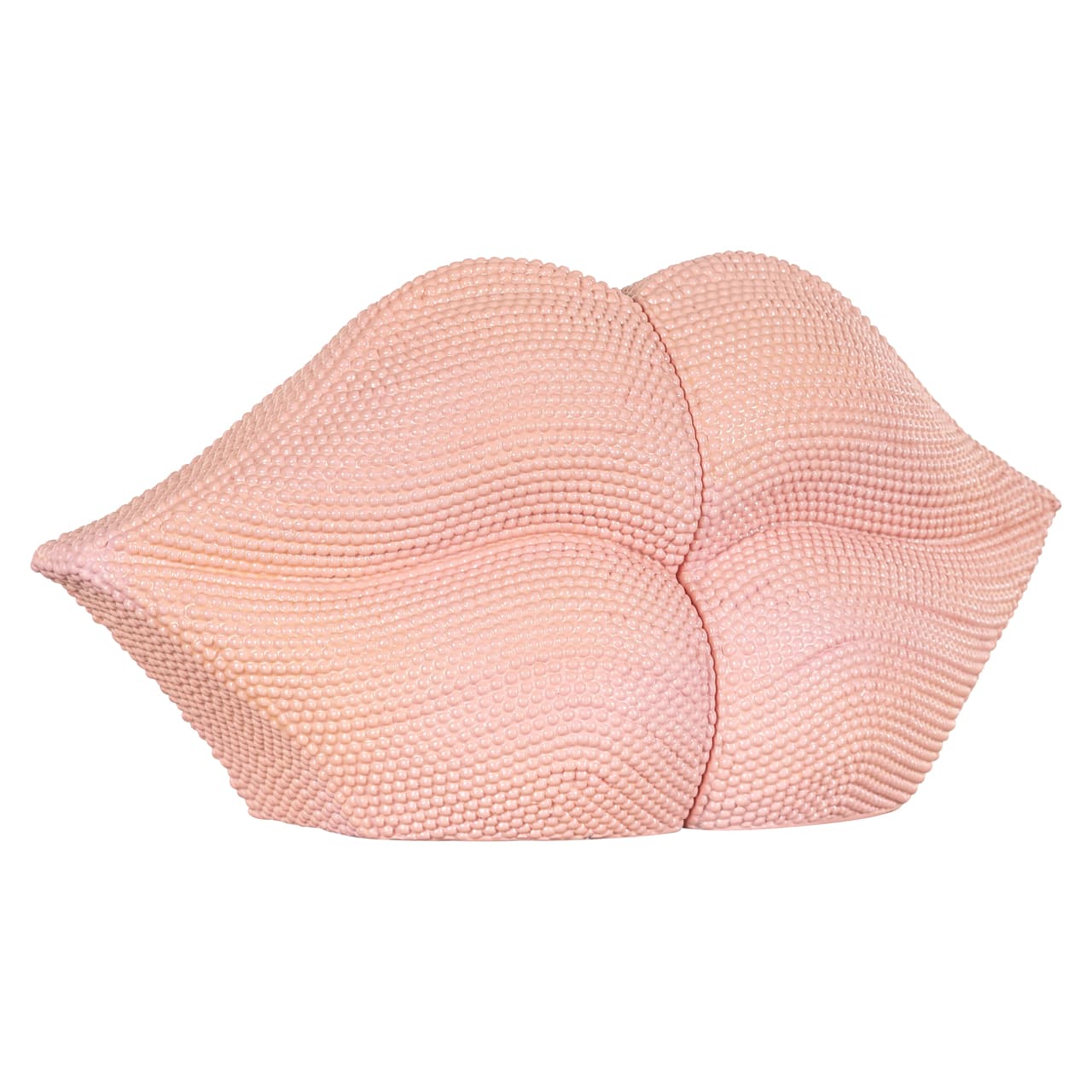 Boekenstandaard Kiss in roze polyresin - lippen vorm