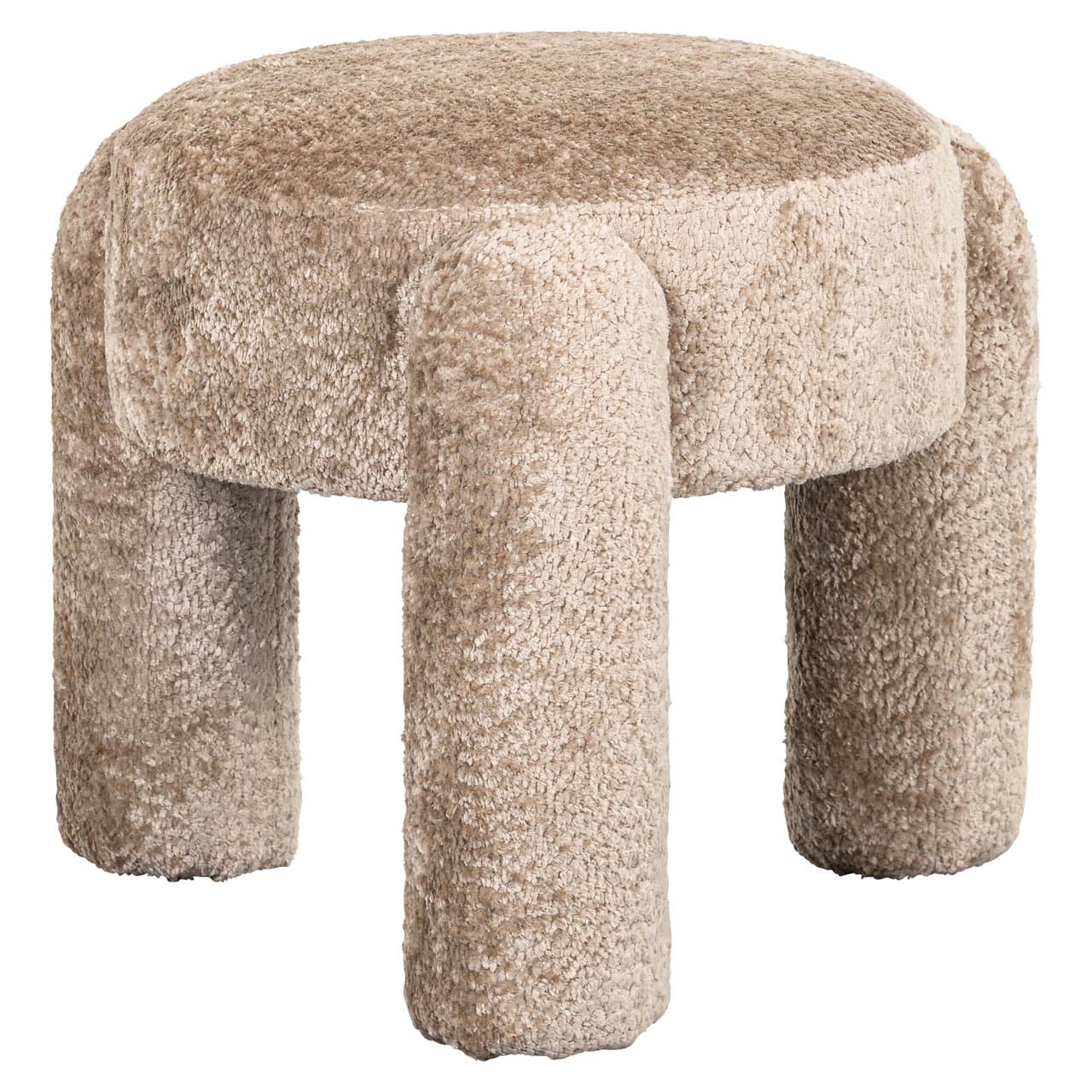 Poef Holly sheep natural bouclé 51x43 cm