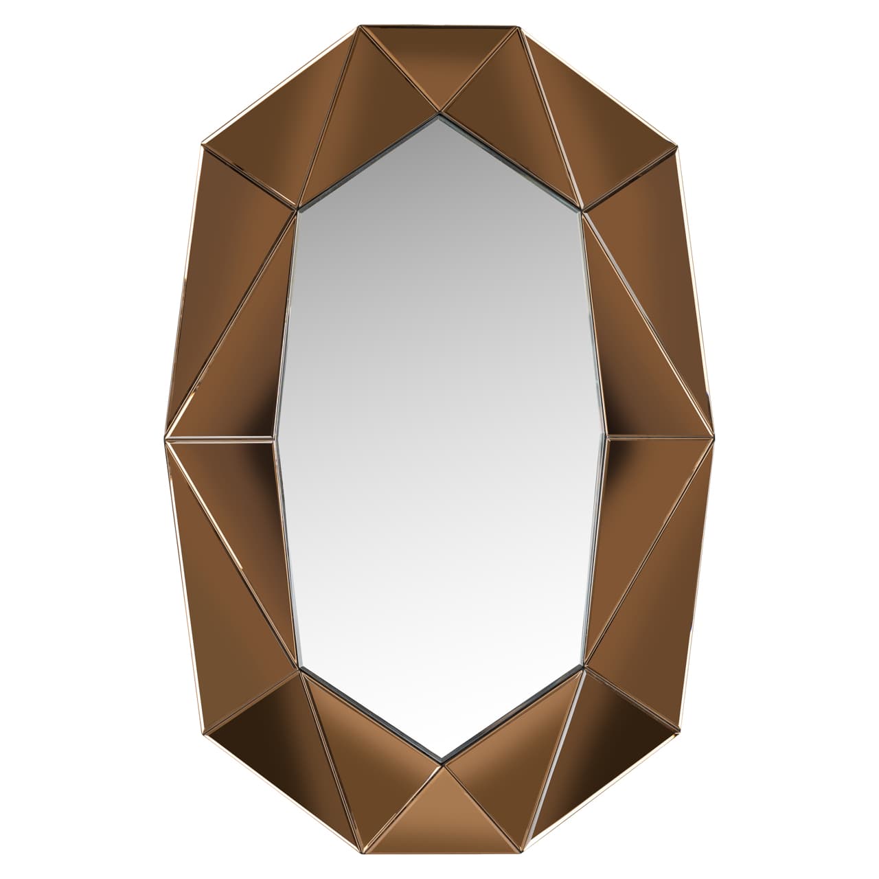 Spiegel Jaloe bronze met geometrisch frame 80x120 cm