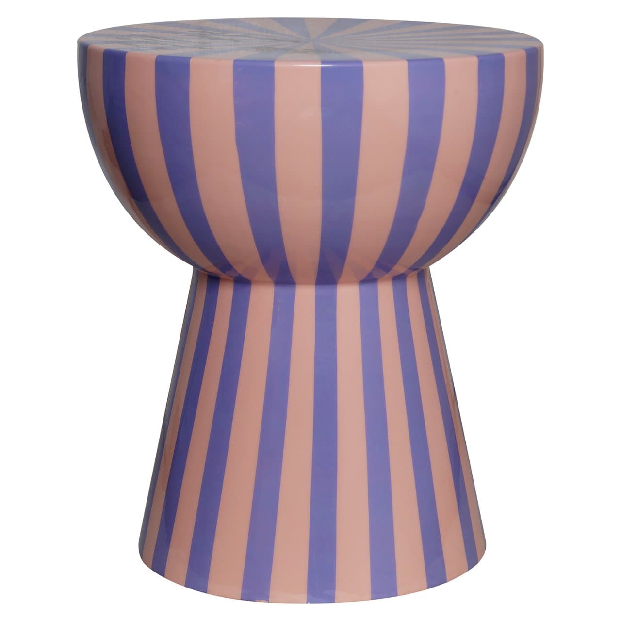 Bijzettafel Valeria lavender met strepen 40 cm hoog