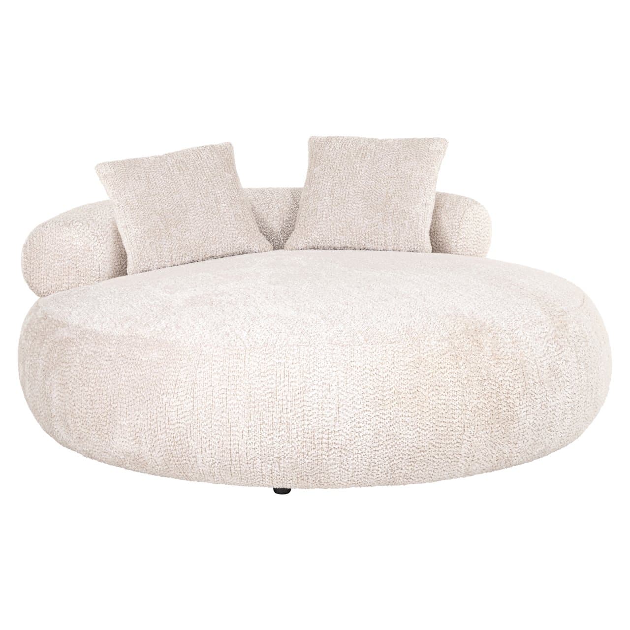 Bank Tivola rond daybed lovely cream 167x165 cm