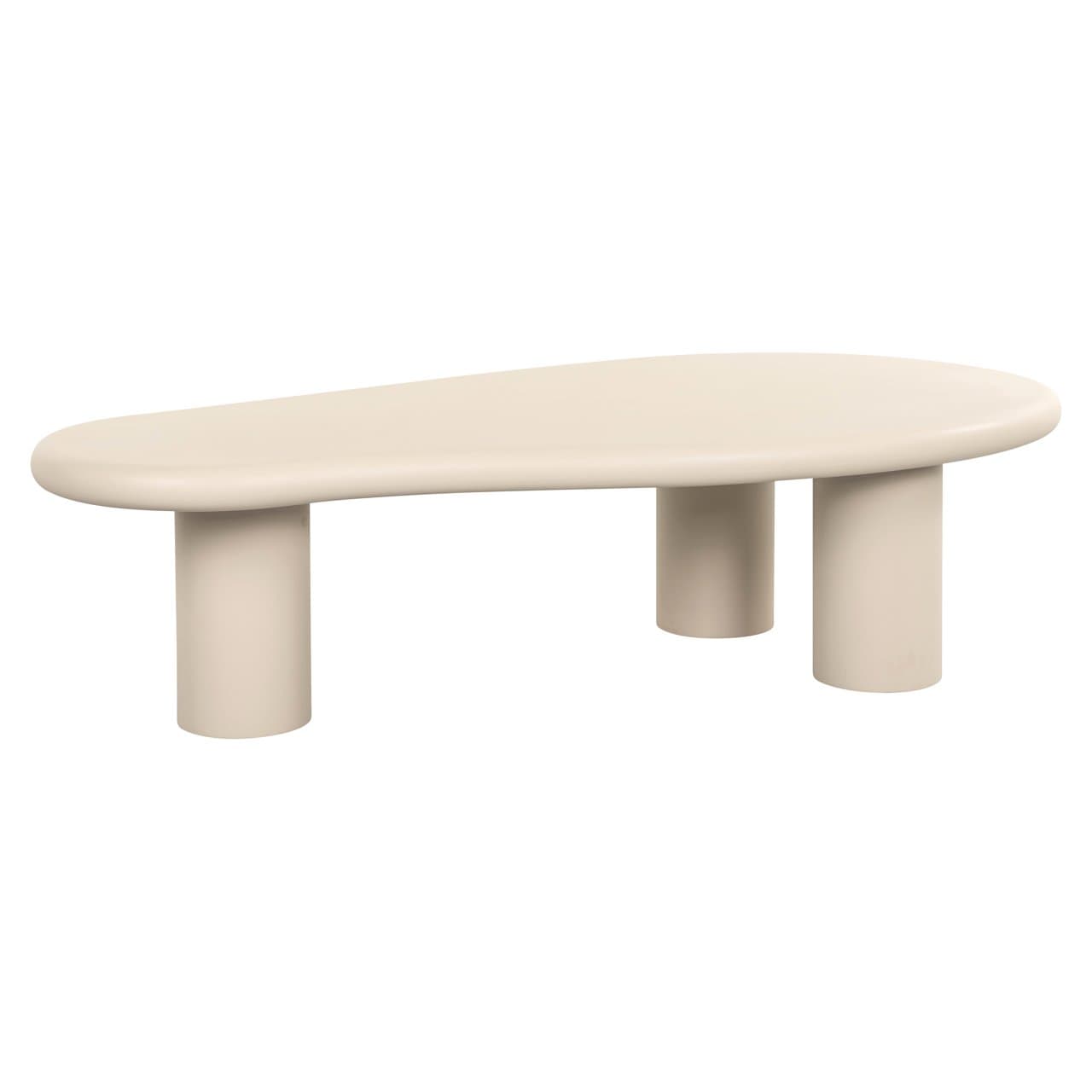 Salontafel Clayton beige organisch 160x80 cm MDF eco-gips