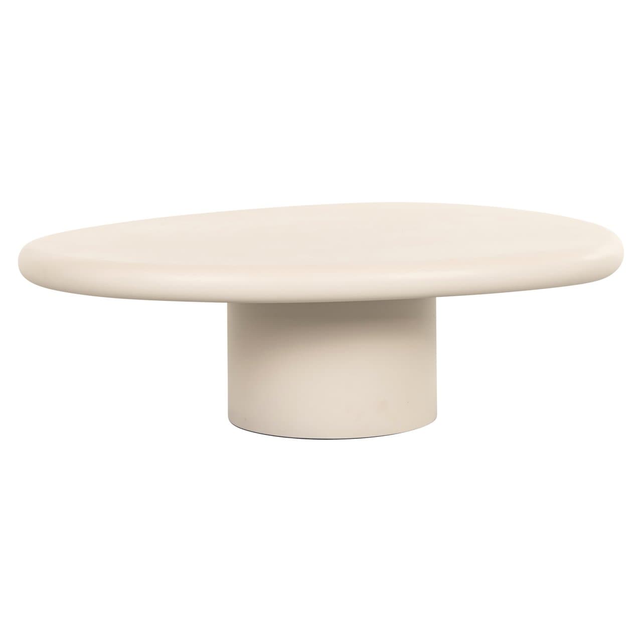 Salontafel Clayton beige organisch blad 110x90 cm