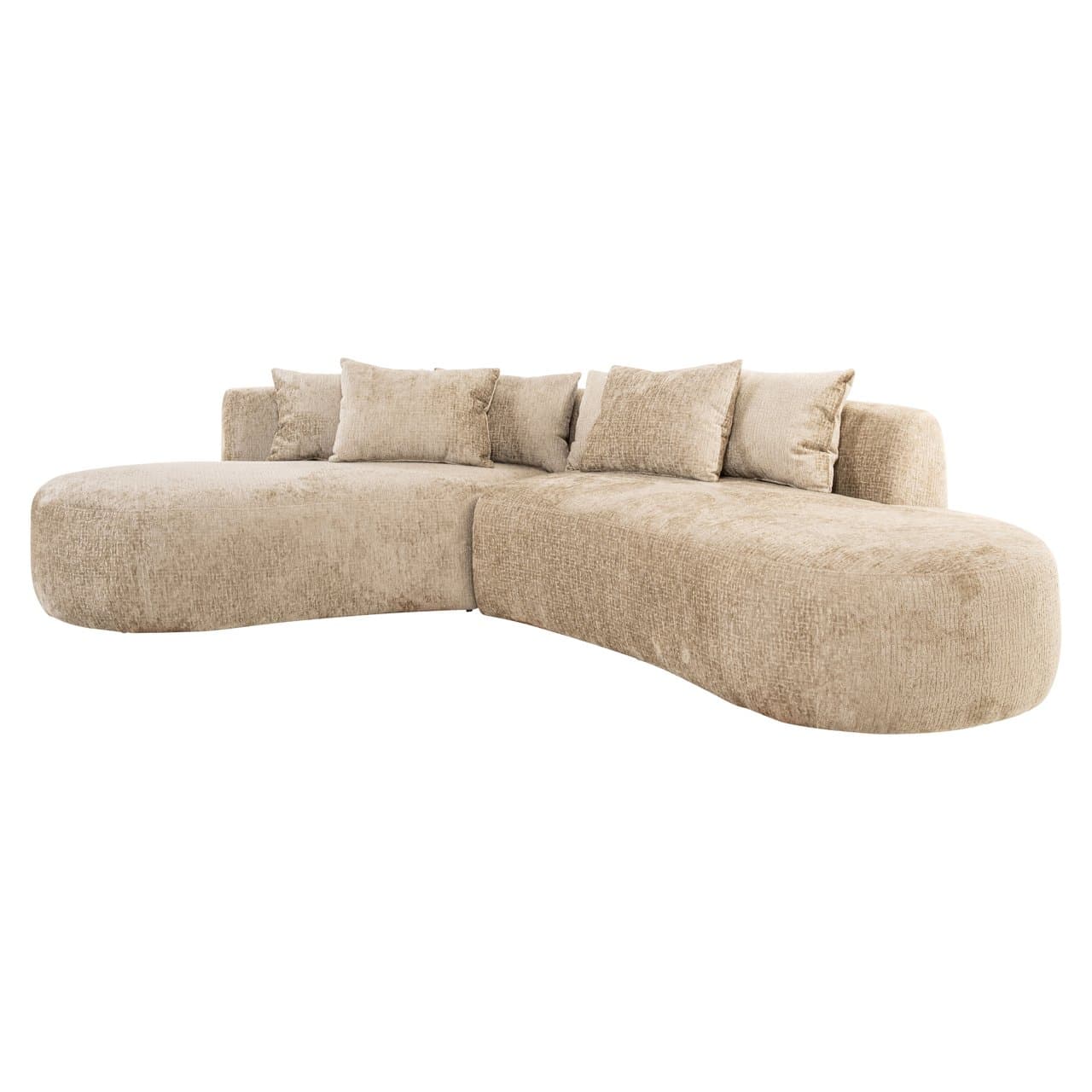 Bank Cassie 4-zits organische hoekbank desert fusion 300 cm