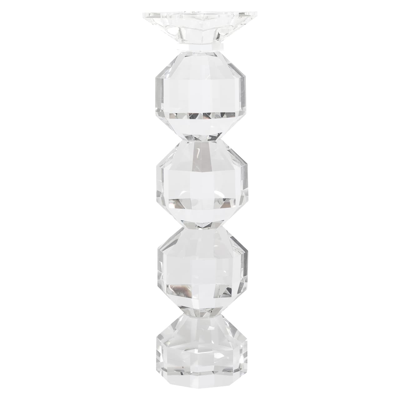 Kandelaar Safia transparant glas 43,5 cm hoog