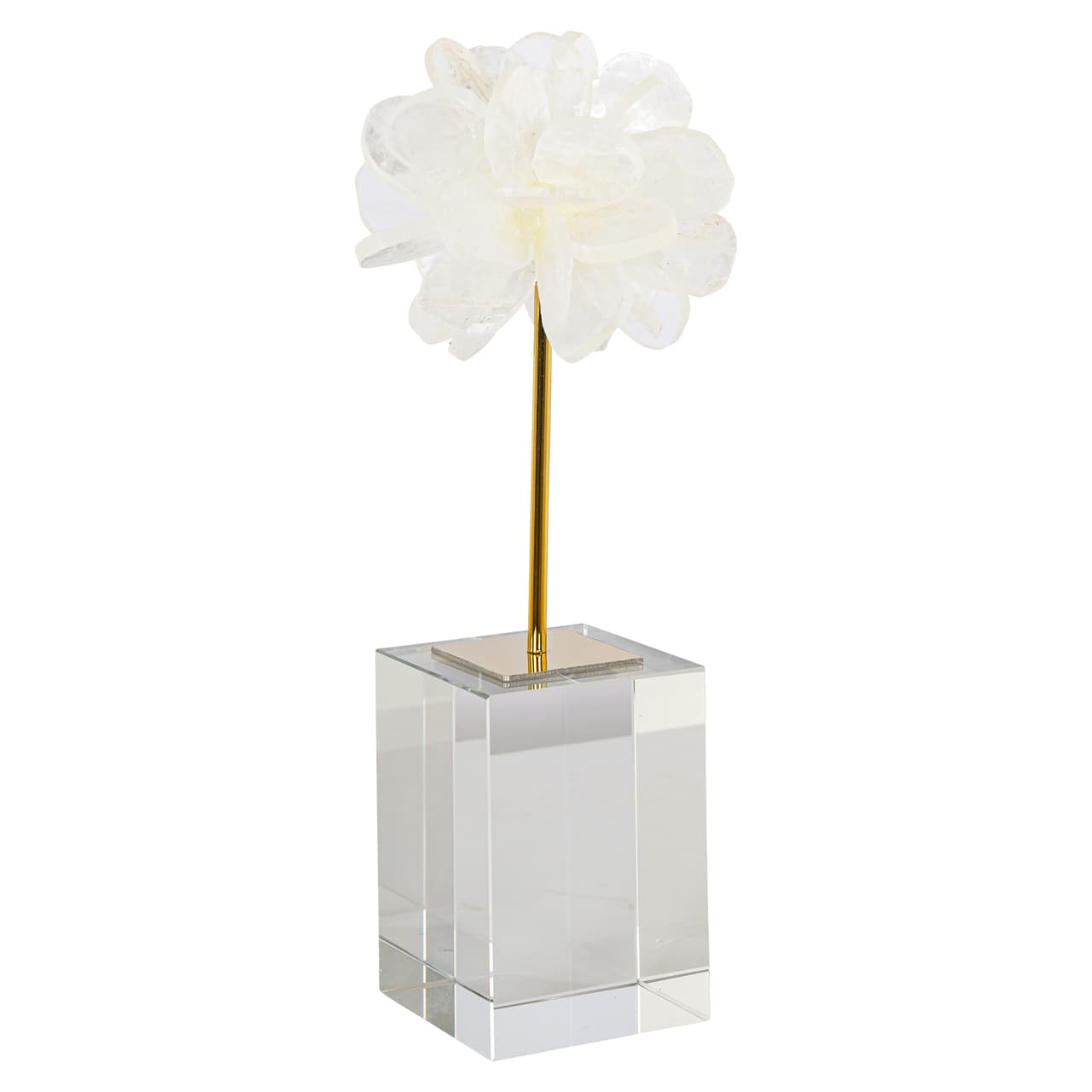 Decoratief object Eline wit met bloemstructuur 29 cm