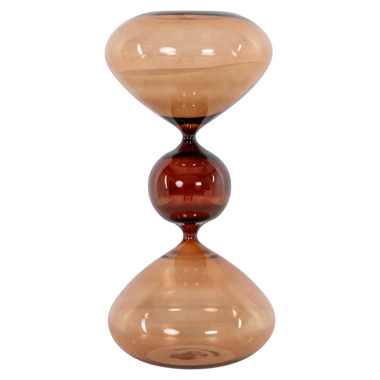 Zandloper Elba brown large van glas, H38 x Ø18 cm