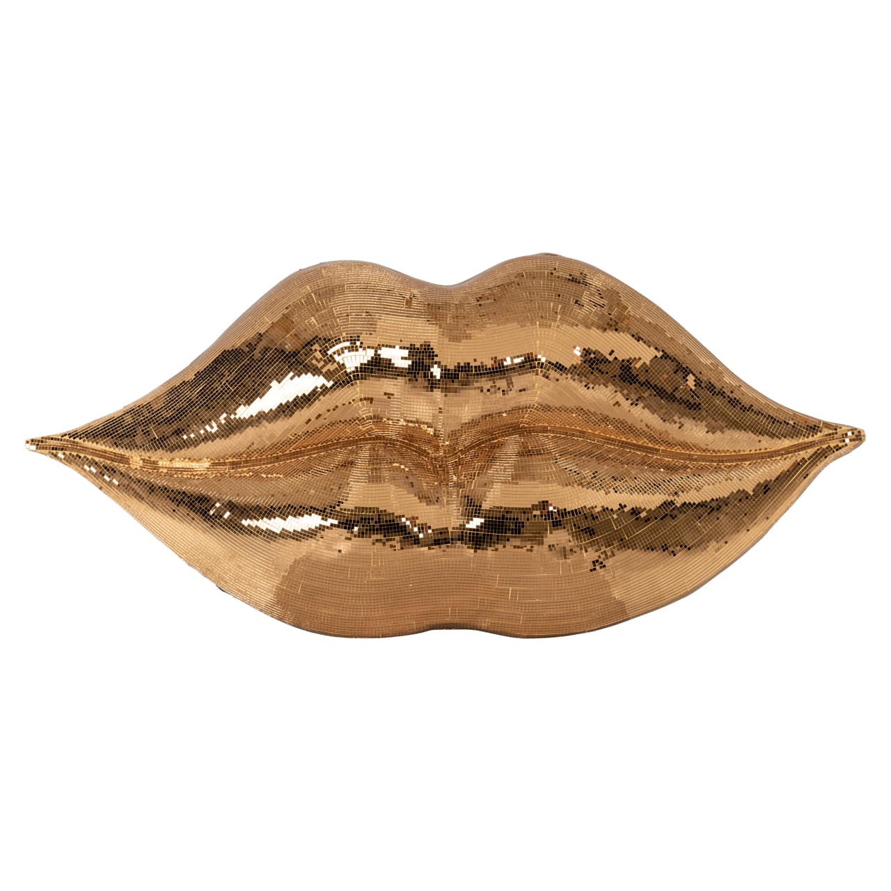 Wall art lippen goud mozaïek Donja 125x57 cm