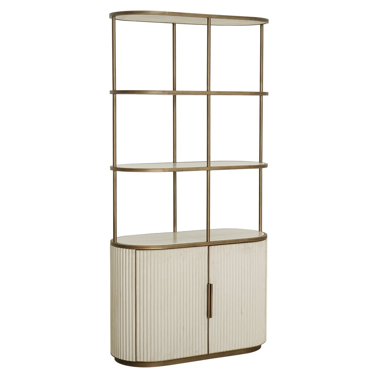 Wandkast Tivoli white met open rekdeel en keramische top 197 cm