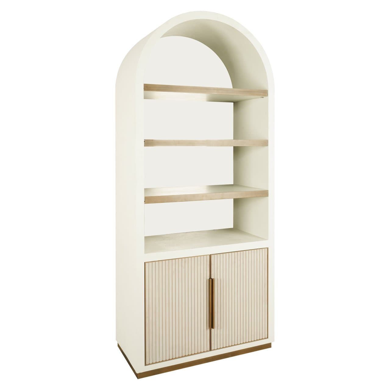 Opbergkast Tivoli white met boogvorm en 3 legplanken, 210 cm