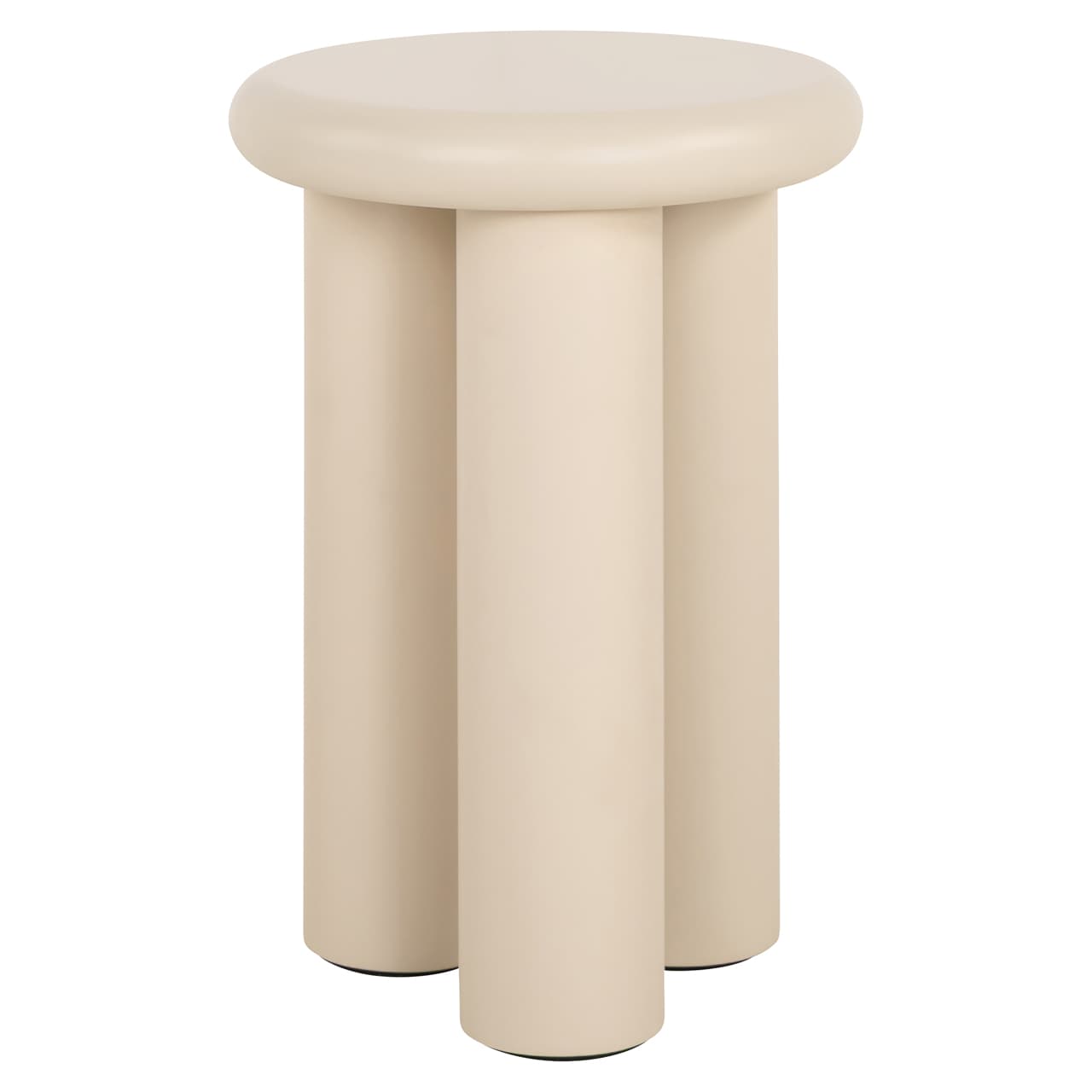 Bijzettafel Elbaz beige rond 35 cm - MDF met PVC afwerking