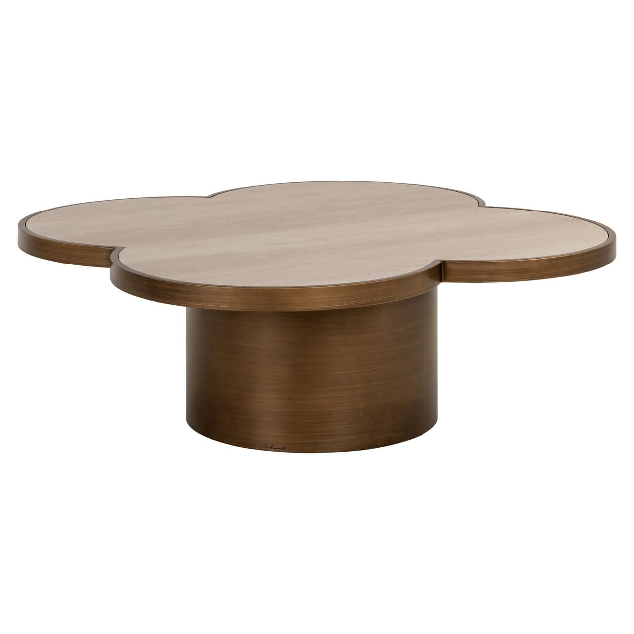 Salontafel Clover beige travertijn keramiek 120 cm