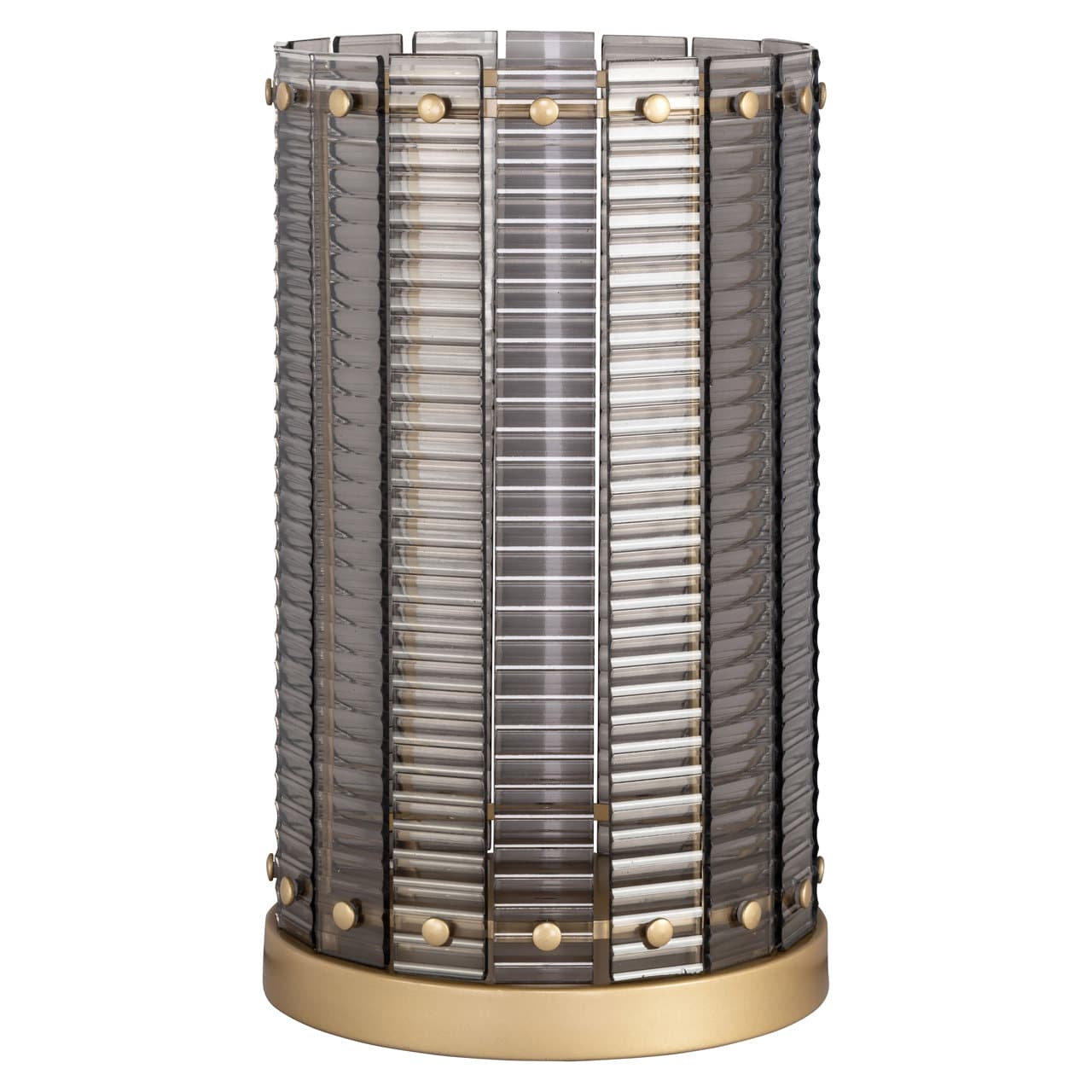 Windlicht Daylin smoke large glas en ijzer 40,5 cm