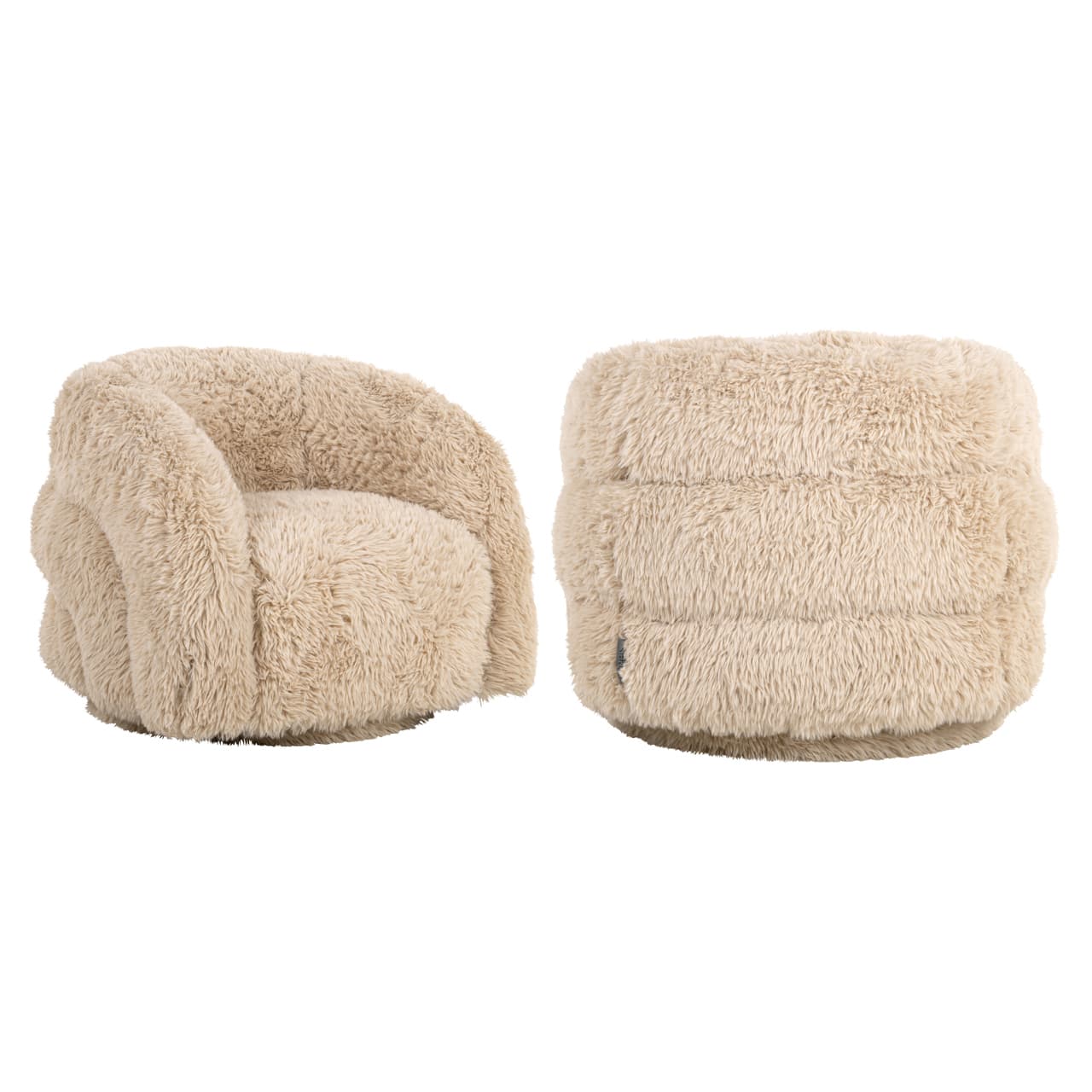 Kinderfauteuil Lenny yakety sand draaibaar 40x65x48,5 cm
