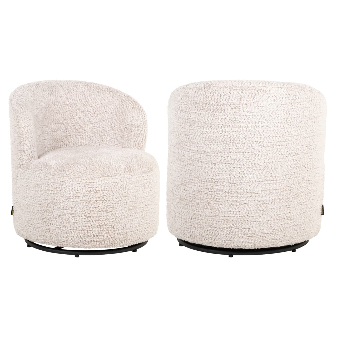 Lounge stoel Jackie kids lovely cream draaibaar 60x63,5 cm