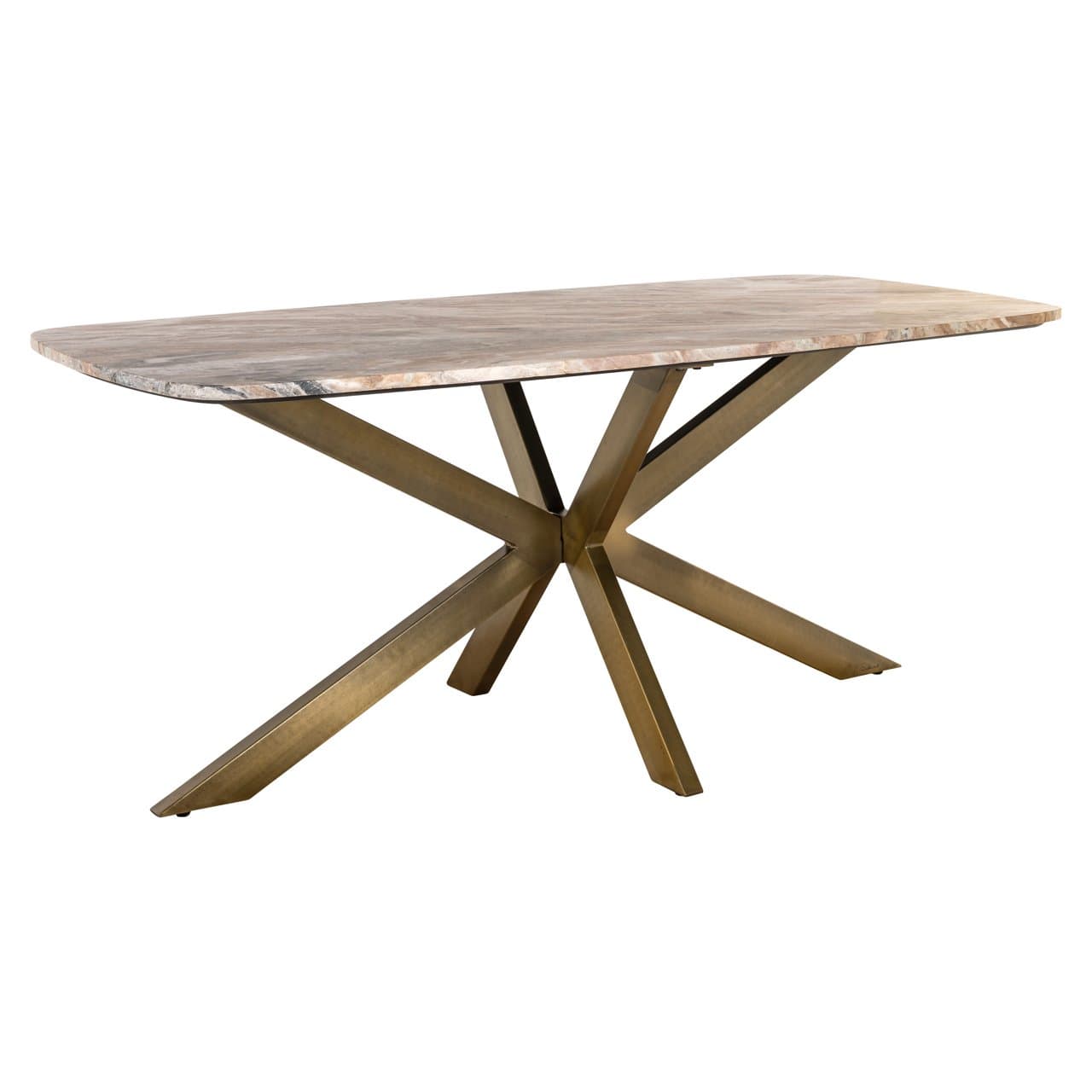 Eettafel Bottega Blush beige Toronto marmer 220 cm