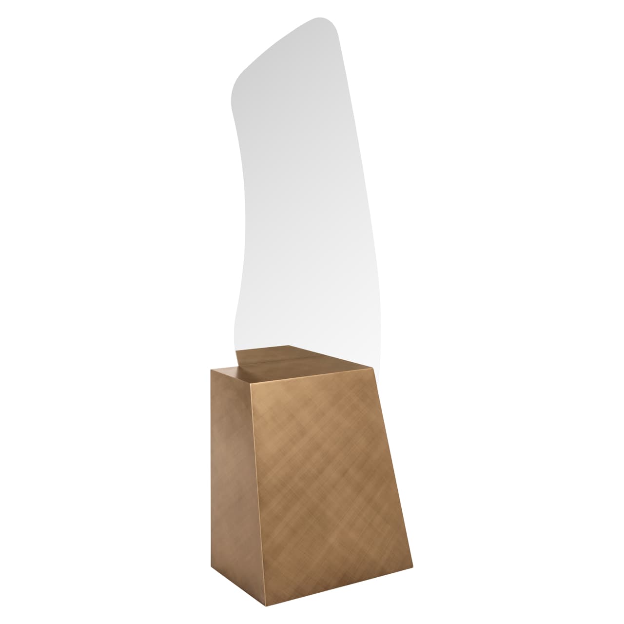 Spiegel Mayla brushed gold met ijzeren voet 202 cm