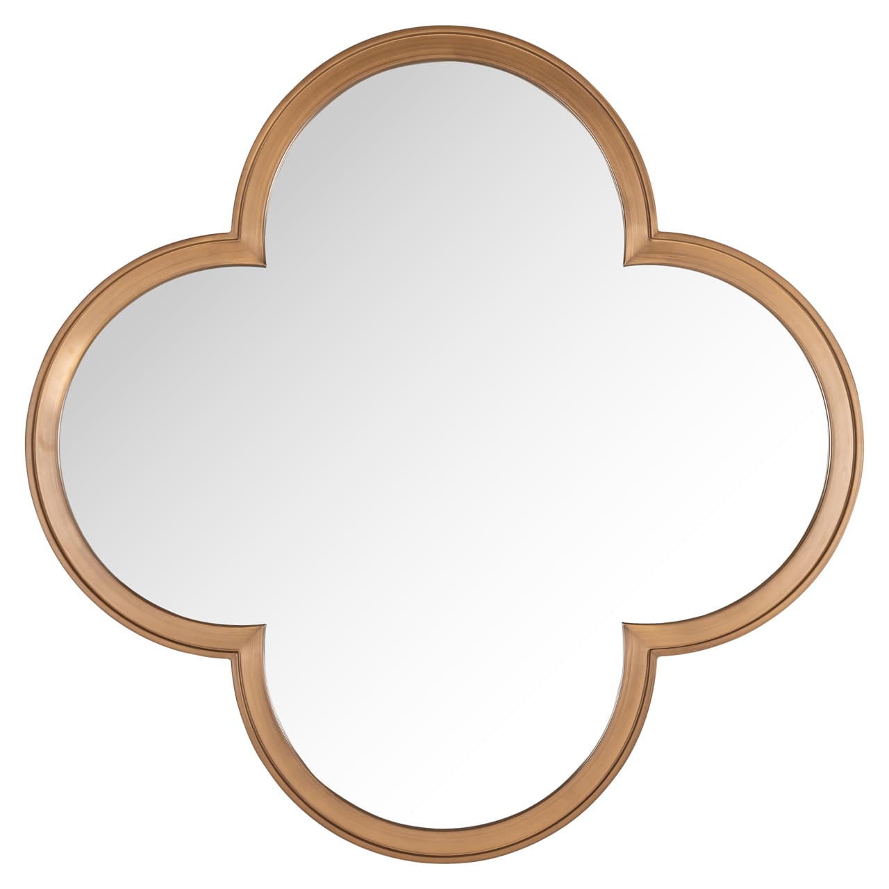 Spiegel Lowen quatrefoil brushed gold 100x100 cm