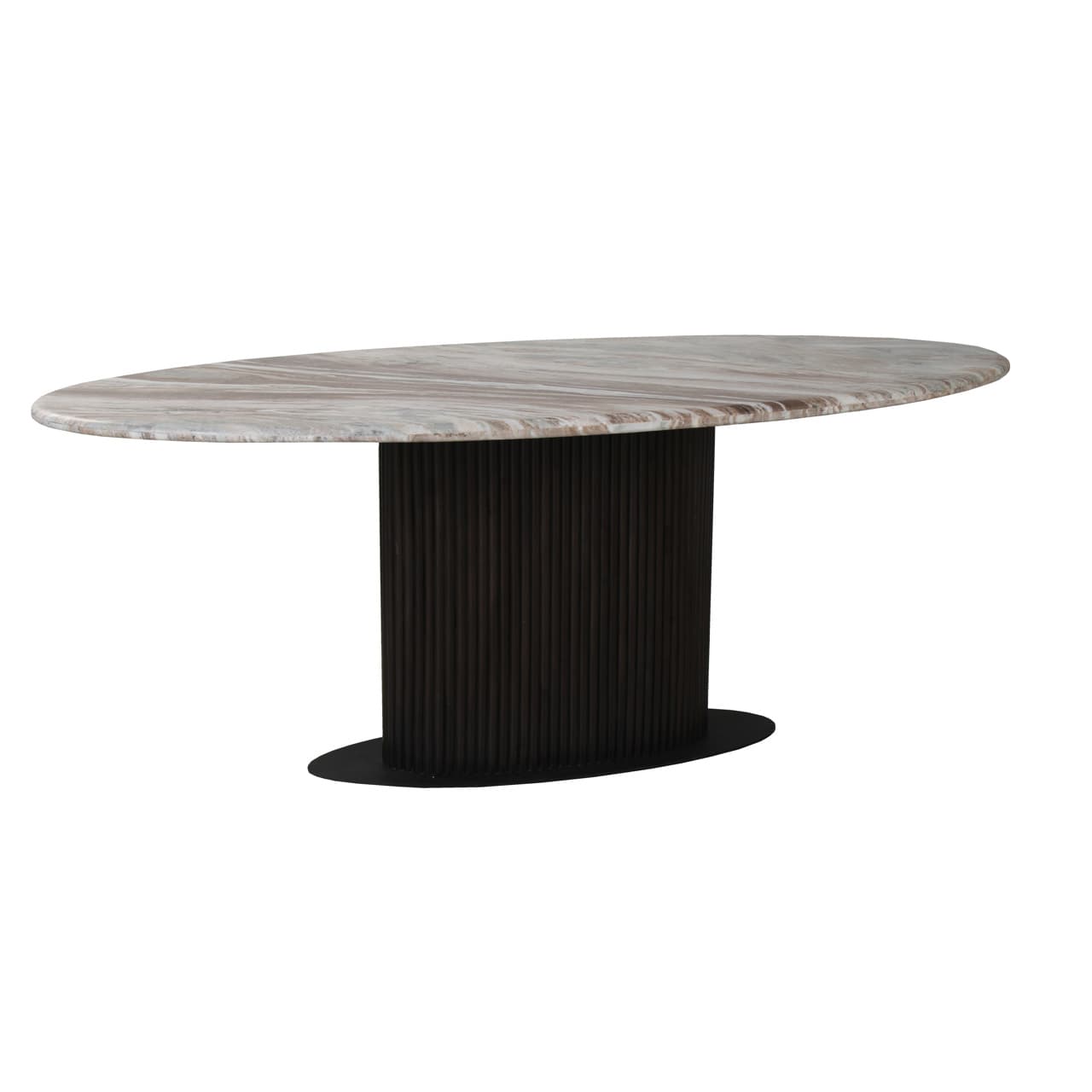 Eettafel Rashford ovaal blush beige marmer 200 cm