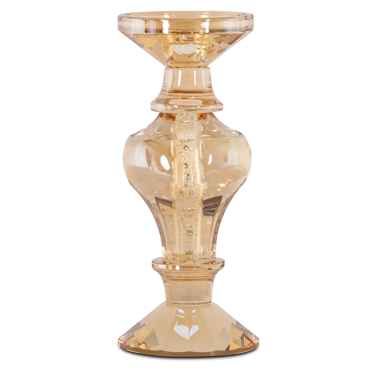 Kandelaar Dilan glas amber 23,5 cm