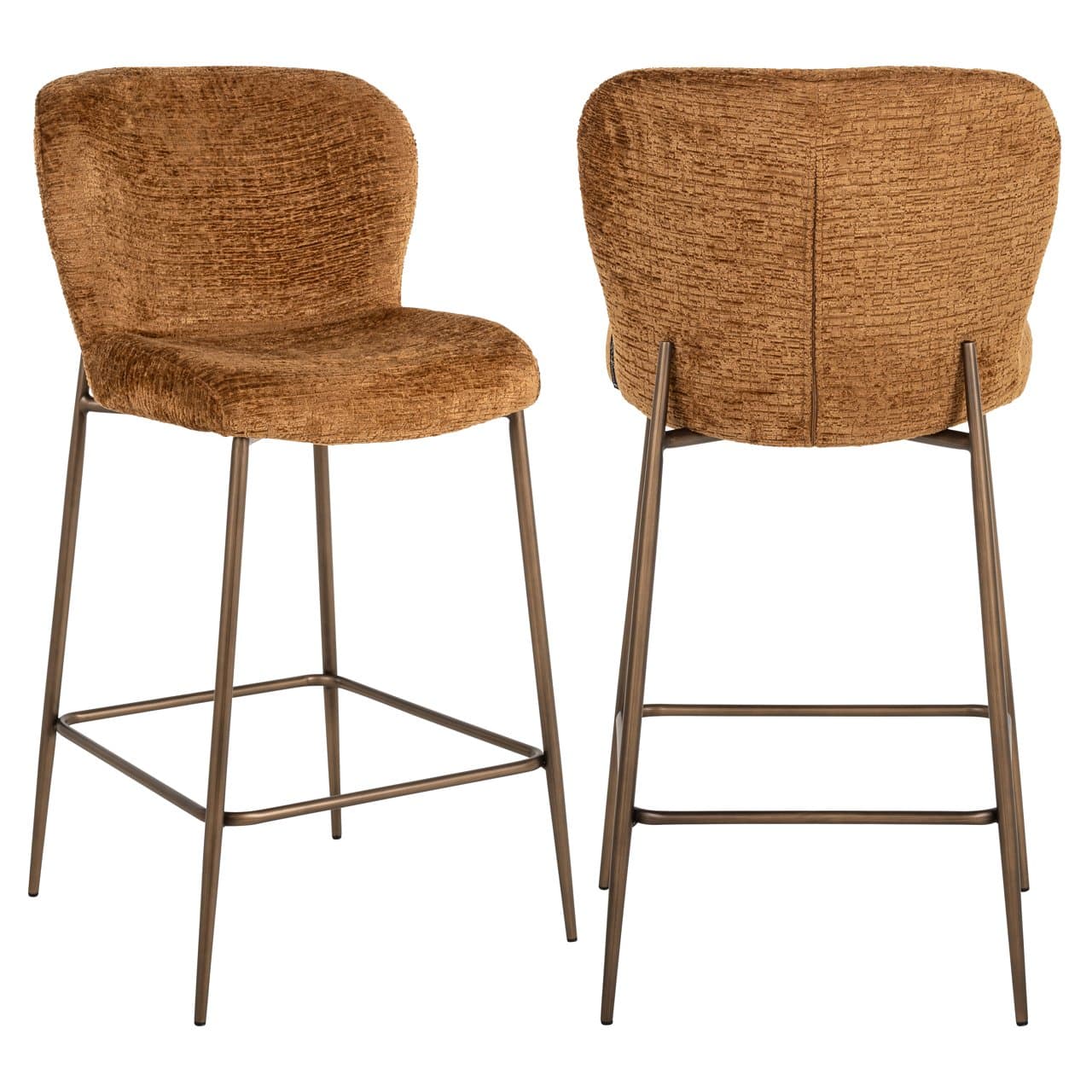 Counterstoel Odarby cognac fusion chenille 96 cm hoog
