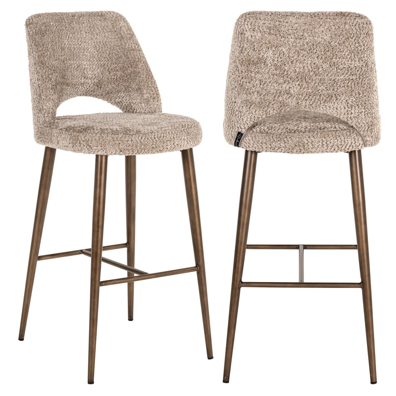 Barstoel Delphine boucle lovely nature 107 cm hoog