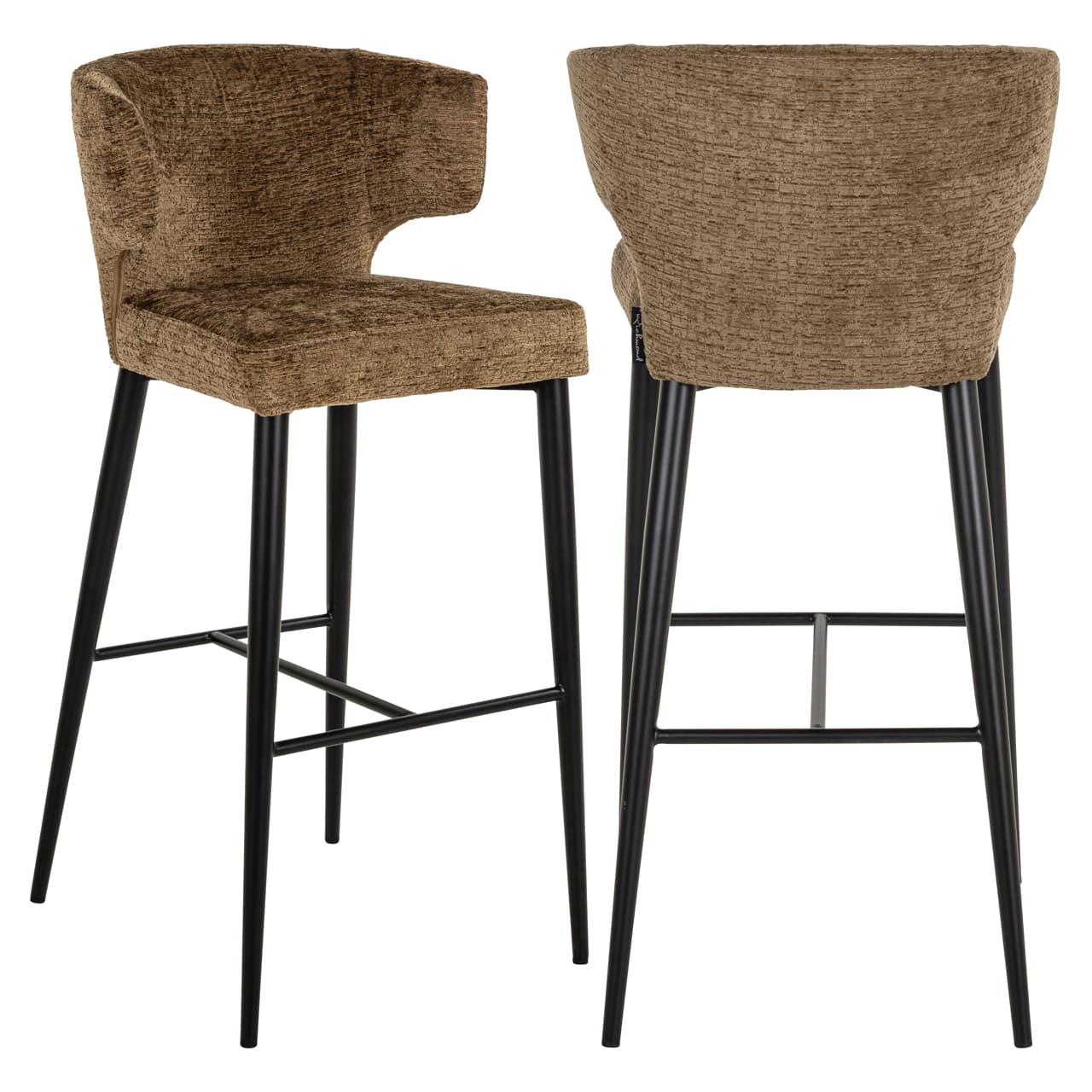 Barstoel Taylor brandy fusion 100% polyester 77 cm zithoogte