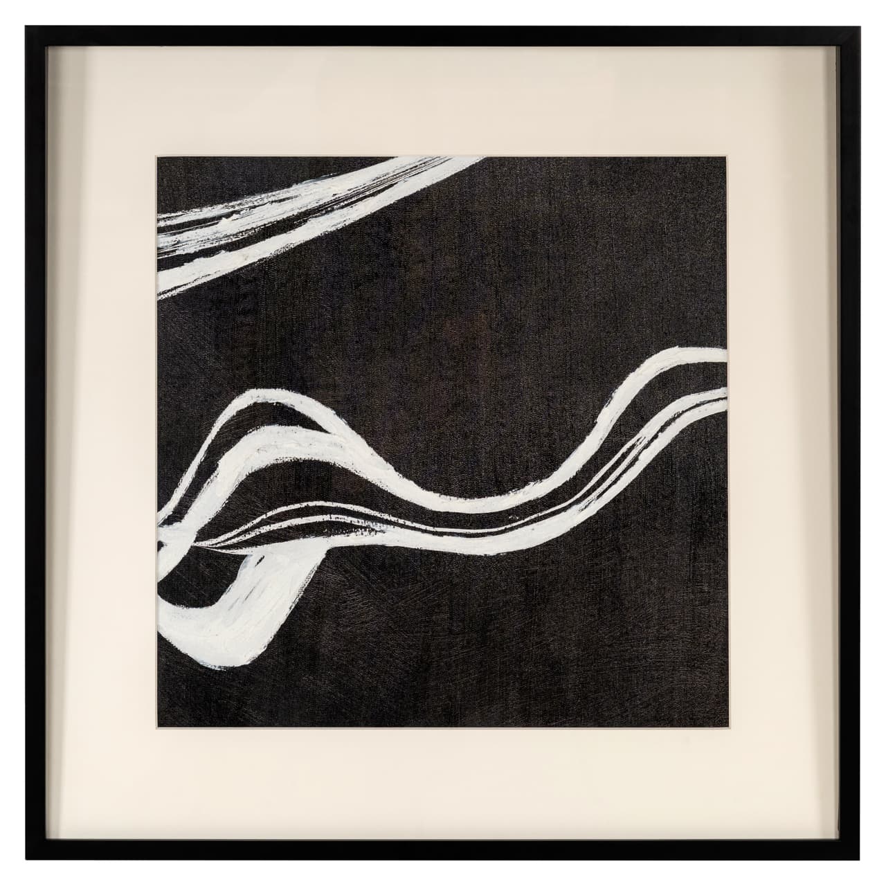 Wall art Jozra zwart-wit abstract 80x80 cm ingelijst