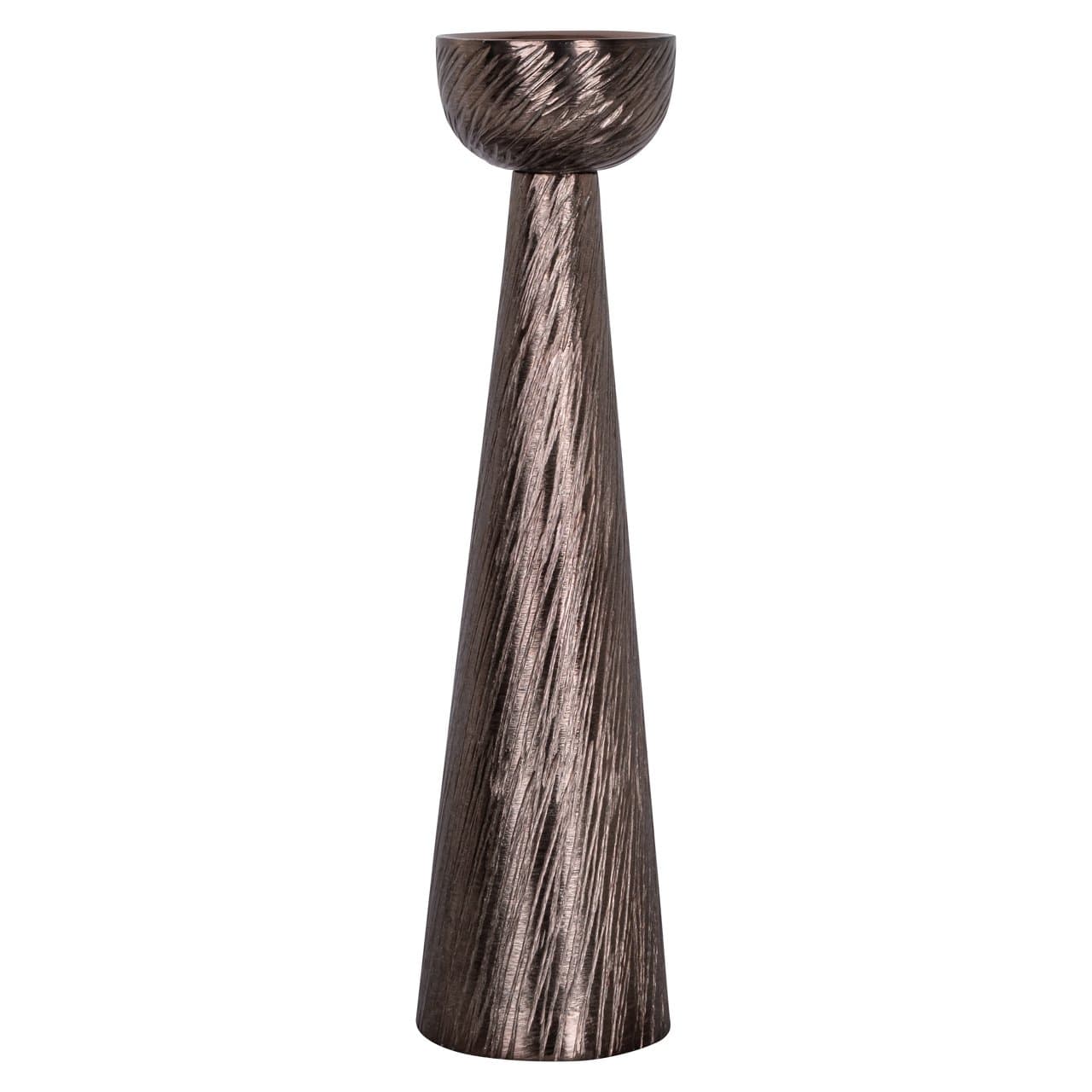 Kandelaar Saphira smoke aluminium 43 cm