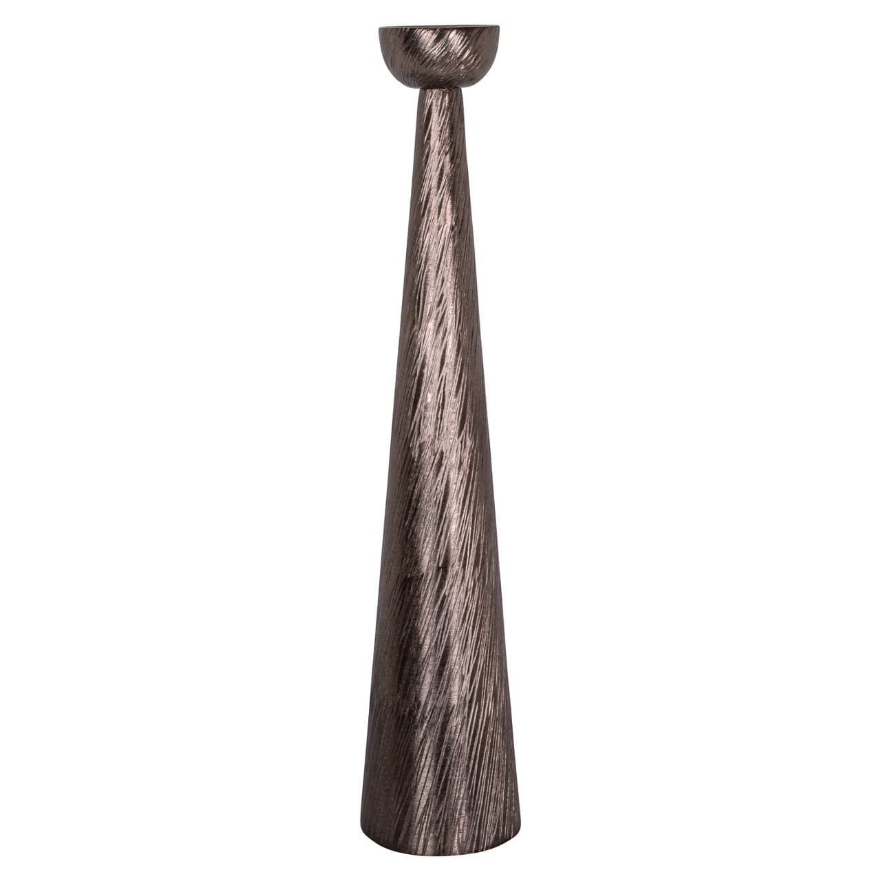 Kandelaar Saphira smoke aluminium 70 cm hoog