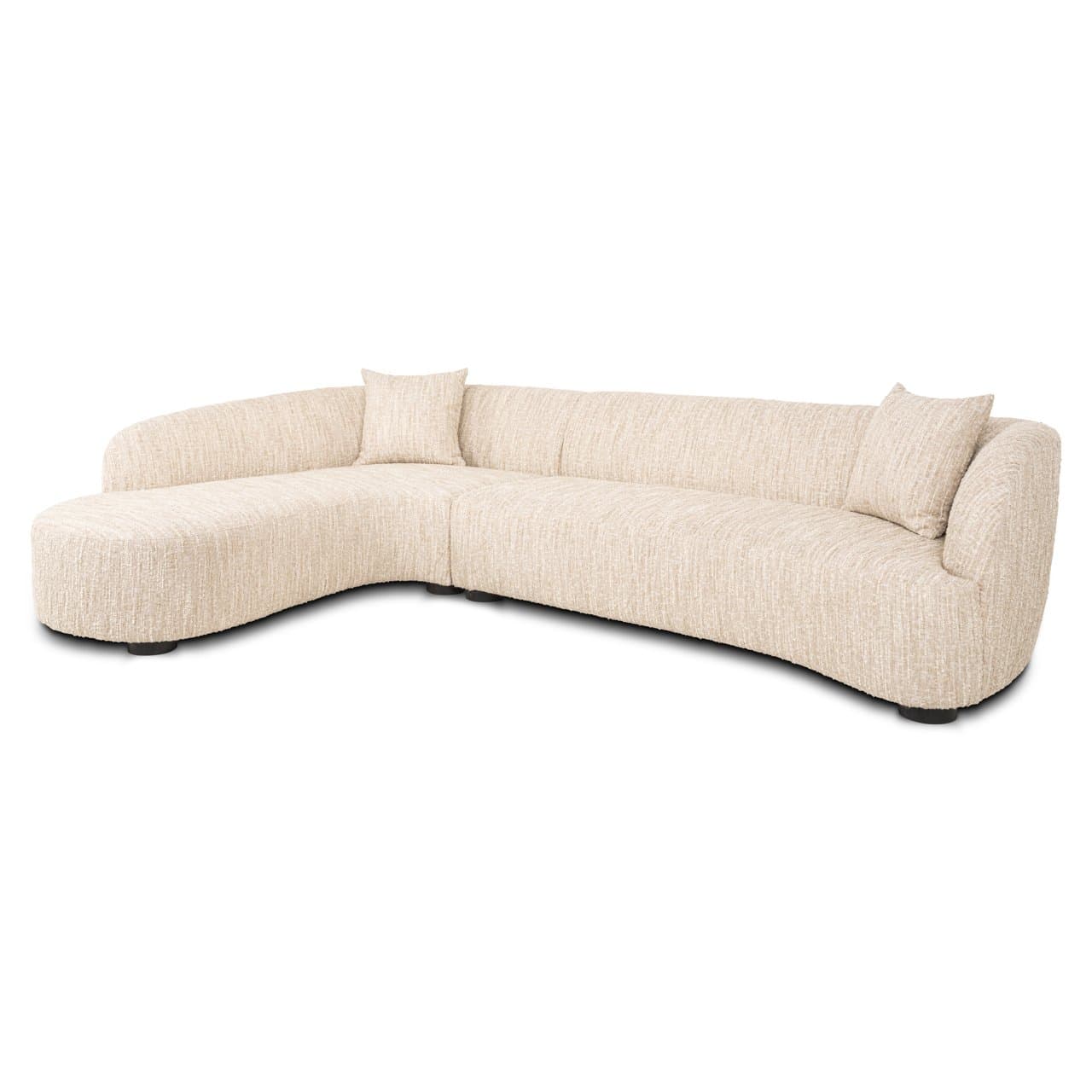 Bank Pandora lounge links beige angora 260x320 cm