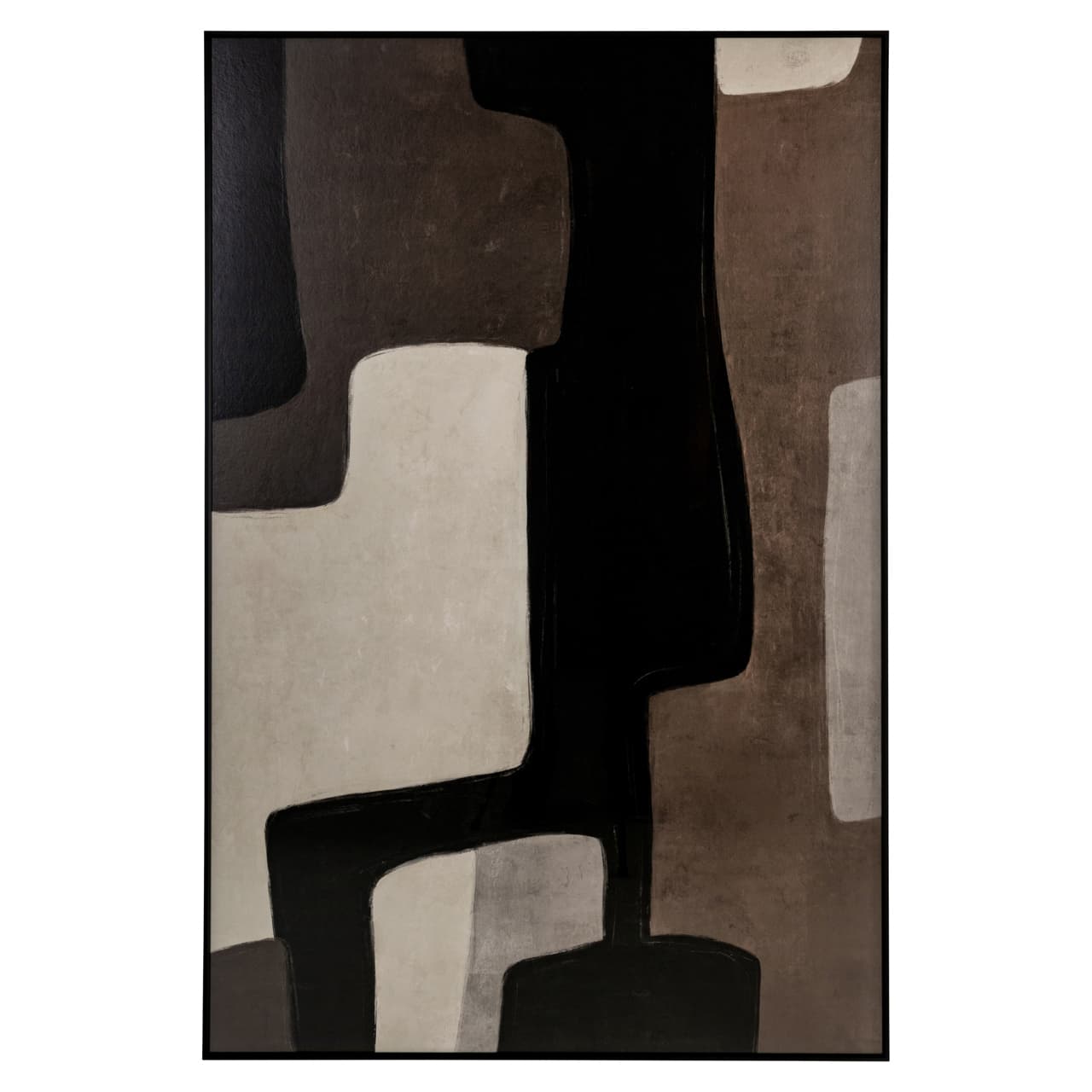 Wall art Mirage brown right - geometrische wanddecoratie 80x120 cm