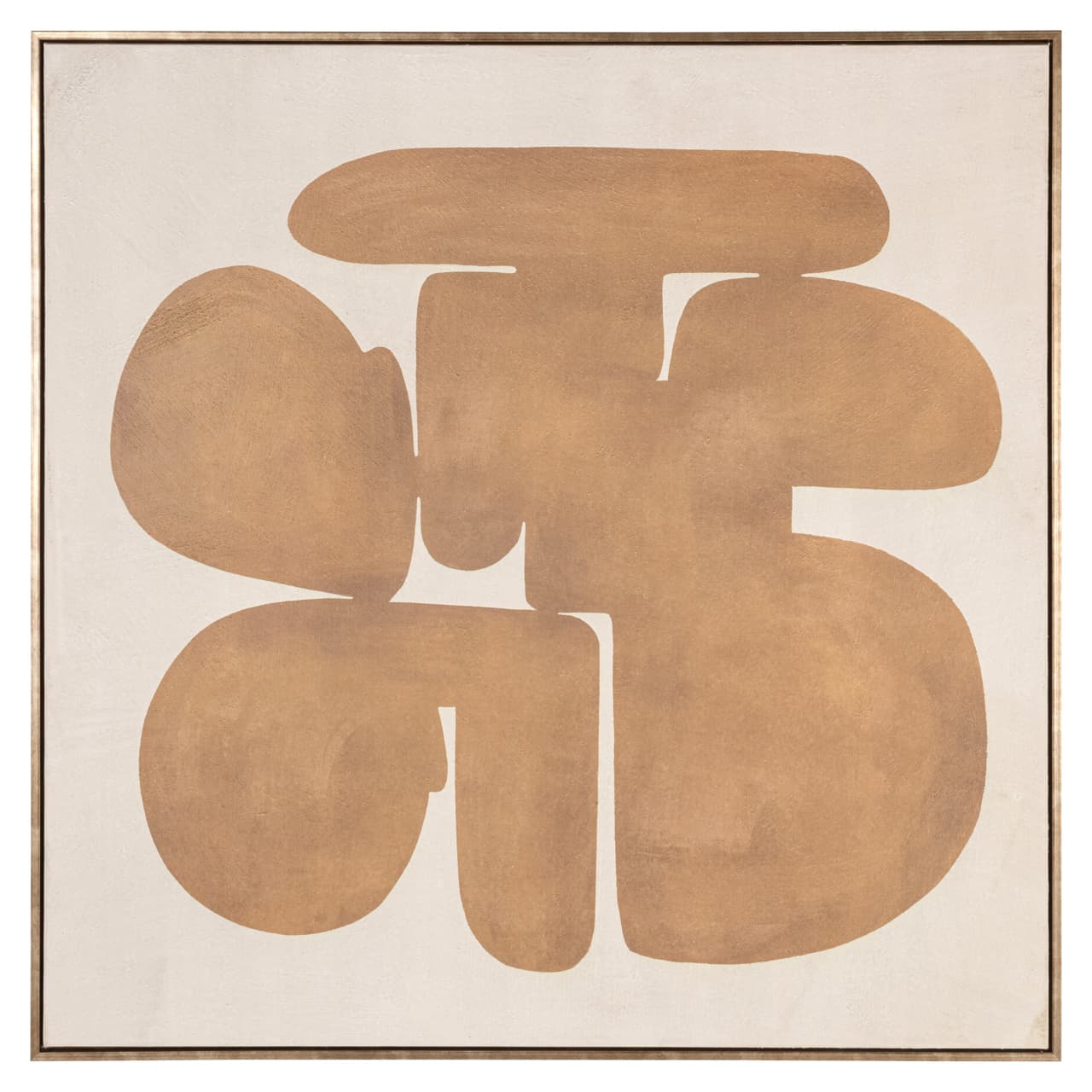 Wall art Odyssey gold abstract canvas 100x100 cm