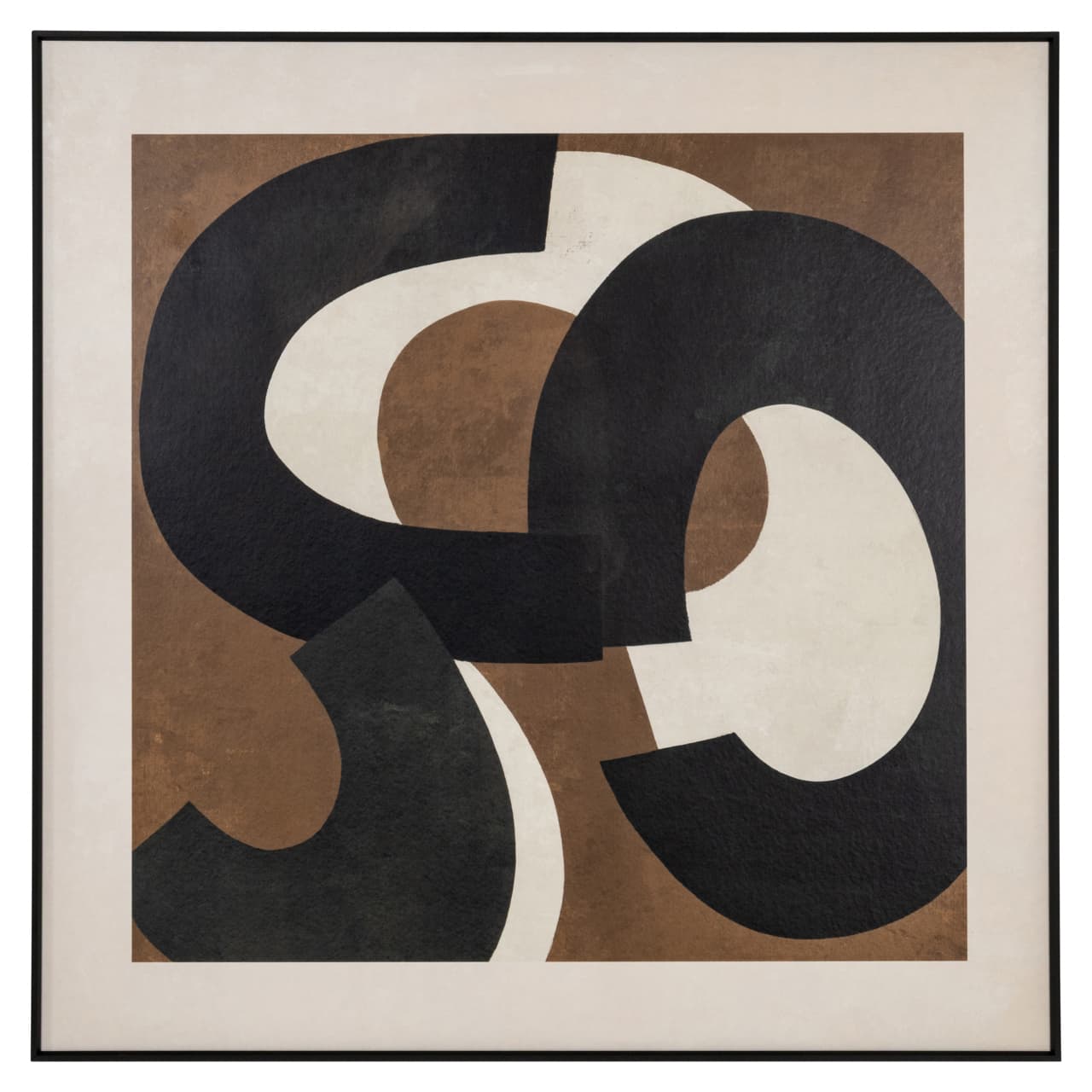 Wall art Euphoria brown – abstract wanddecoratie 80x80 cm