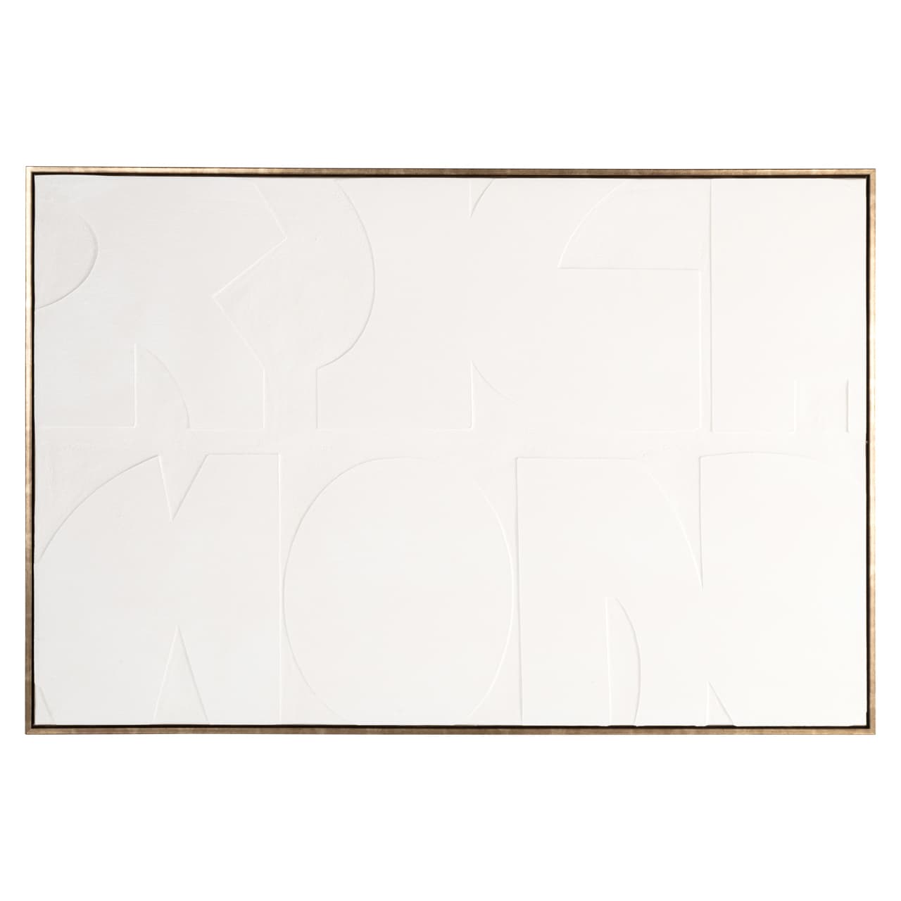 Wall art Decadence white met reliëftekst, 120x80 cm