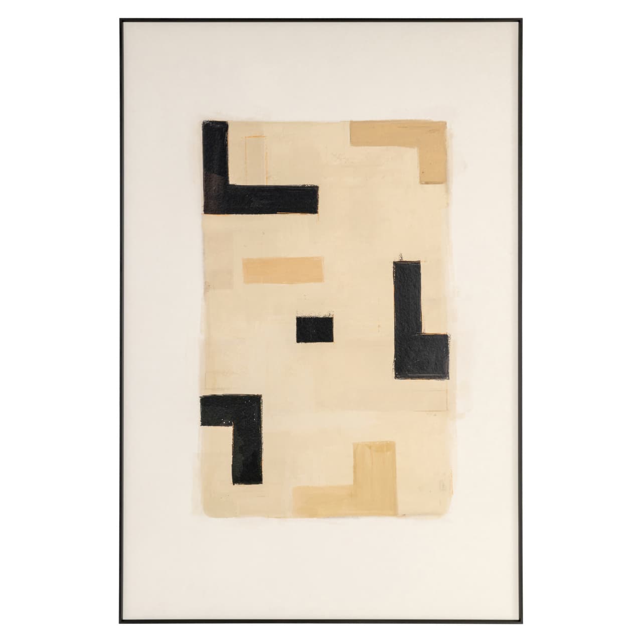 Wall art Vortex beige abstract geometrisch, rechts 80x120 cm